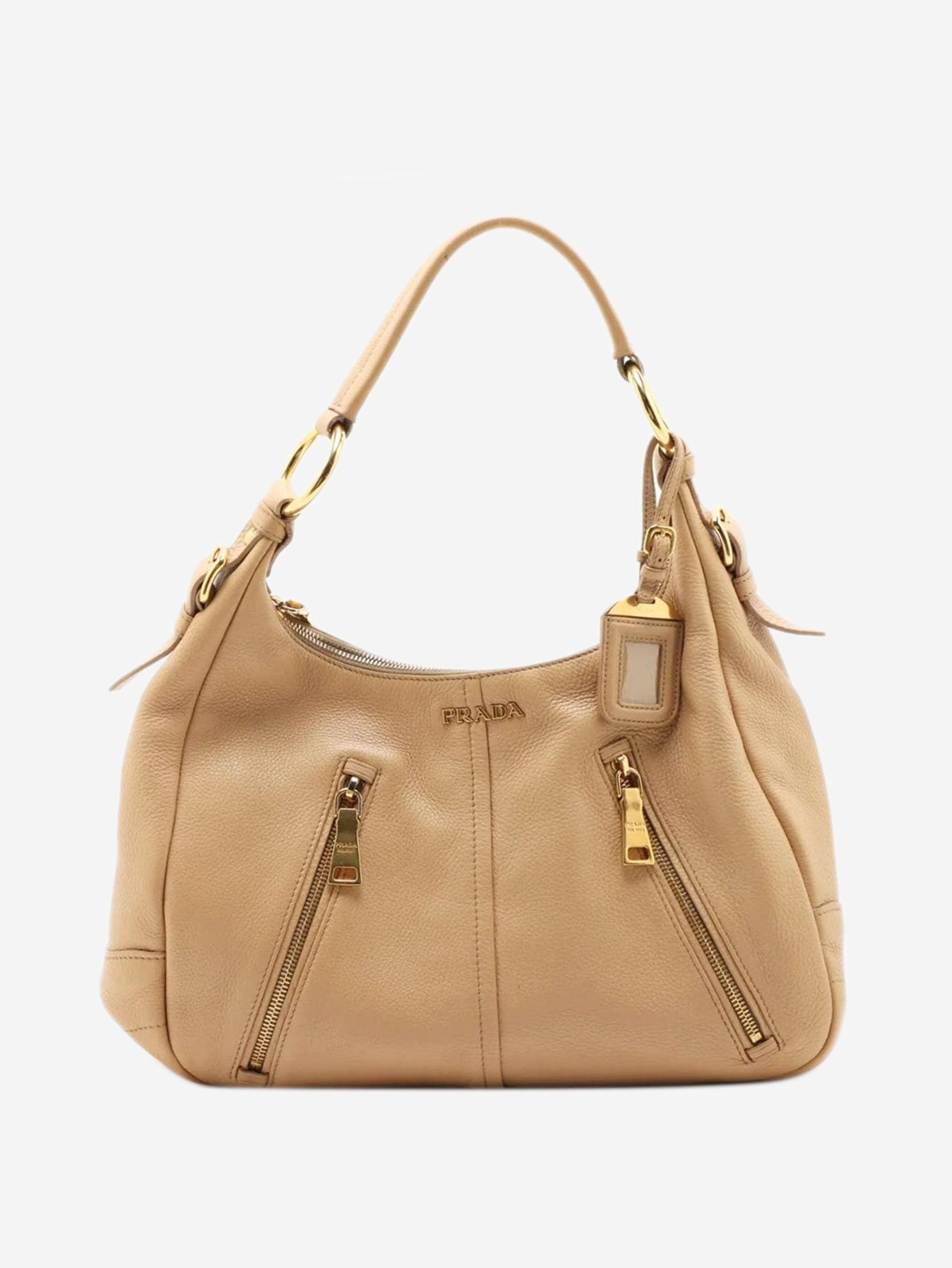 Prada Beige leather shoulder bag Size ONE SIZE - 1 Thumbnail