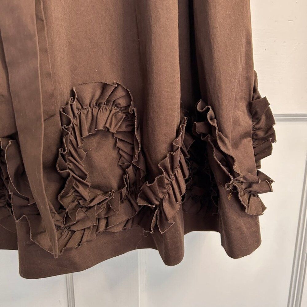 Other Max and Cleo Dark Brown Dress with Ruffle and Pleat Detaili Size S / US 4 / IT 40 - 6 Thumbnail