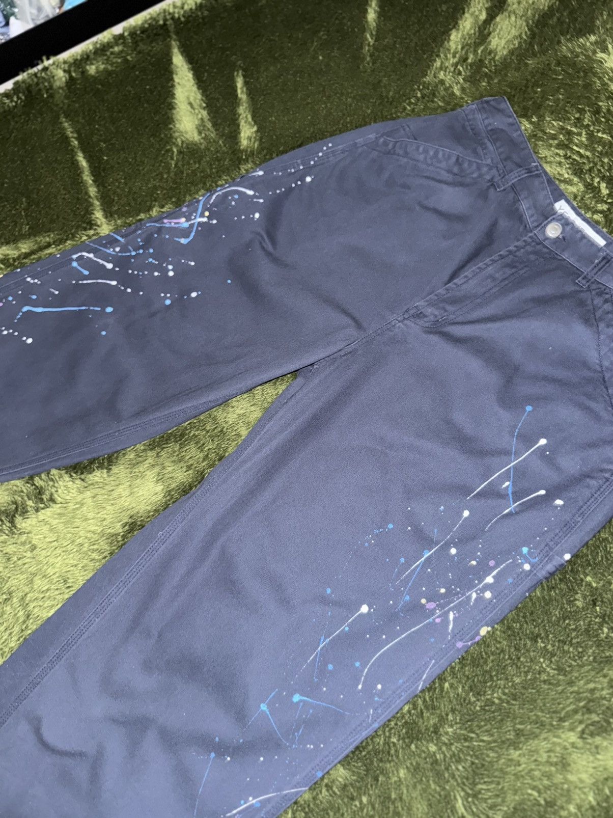 thisisneverthat [L] YESEYESEE Painted Cotton Carpenter Work Pants navy Size US 36 / EU 52 - 5 Thumbnail