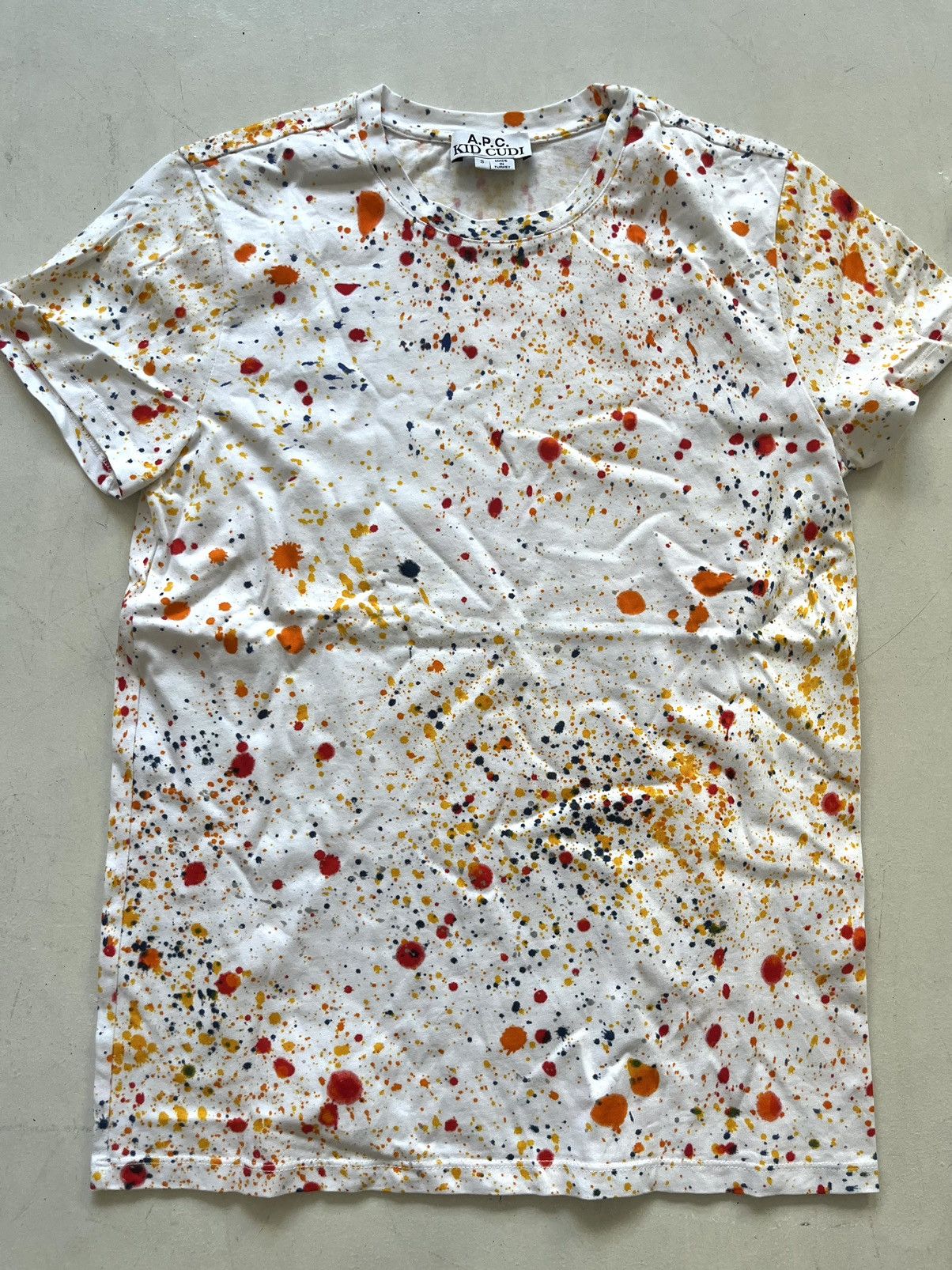 A.P.C. APC X Kid Cudi paint splatter tee | Grailed A.P.C. APC X Kid Cudi paint splatter tee | Grailed