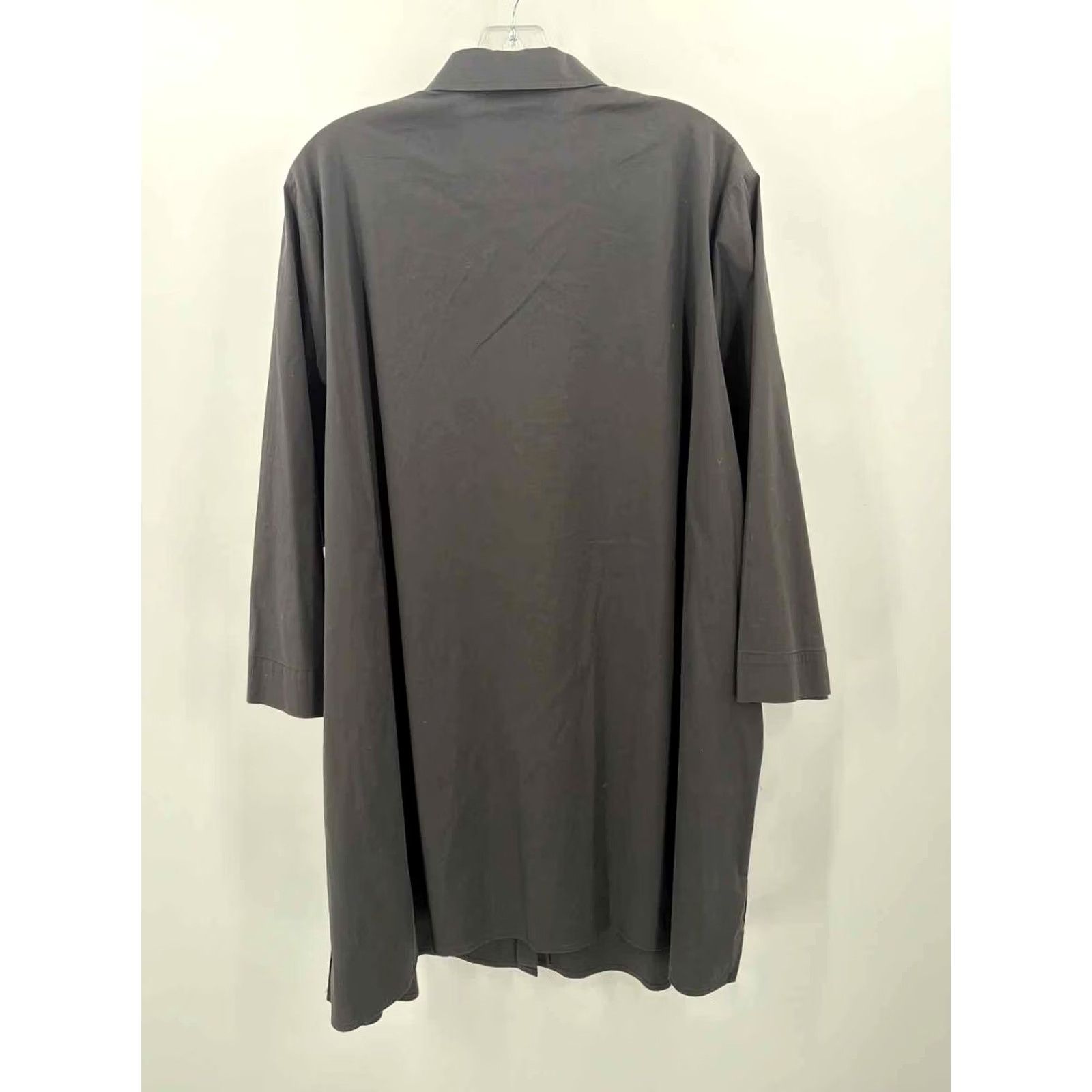 Marina Rinaldi Marina Rinaldi Tunic Button Down Size 30 Black Pre-Owned Size 4XL / US 24-26 - 2 Thumbnail