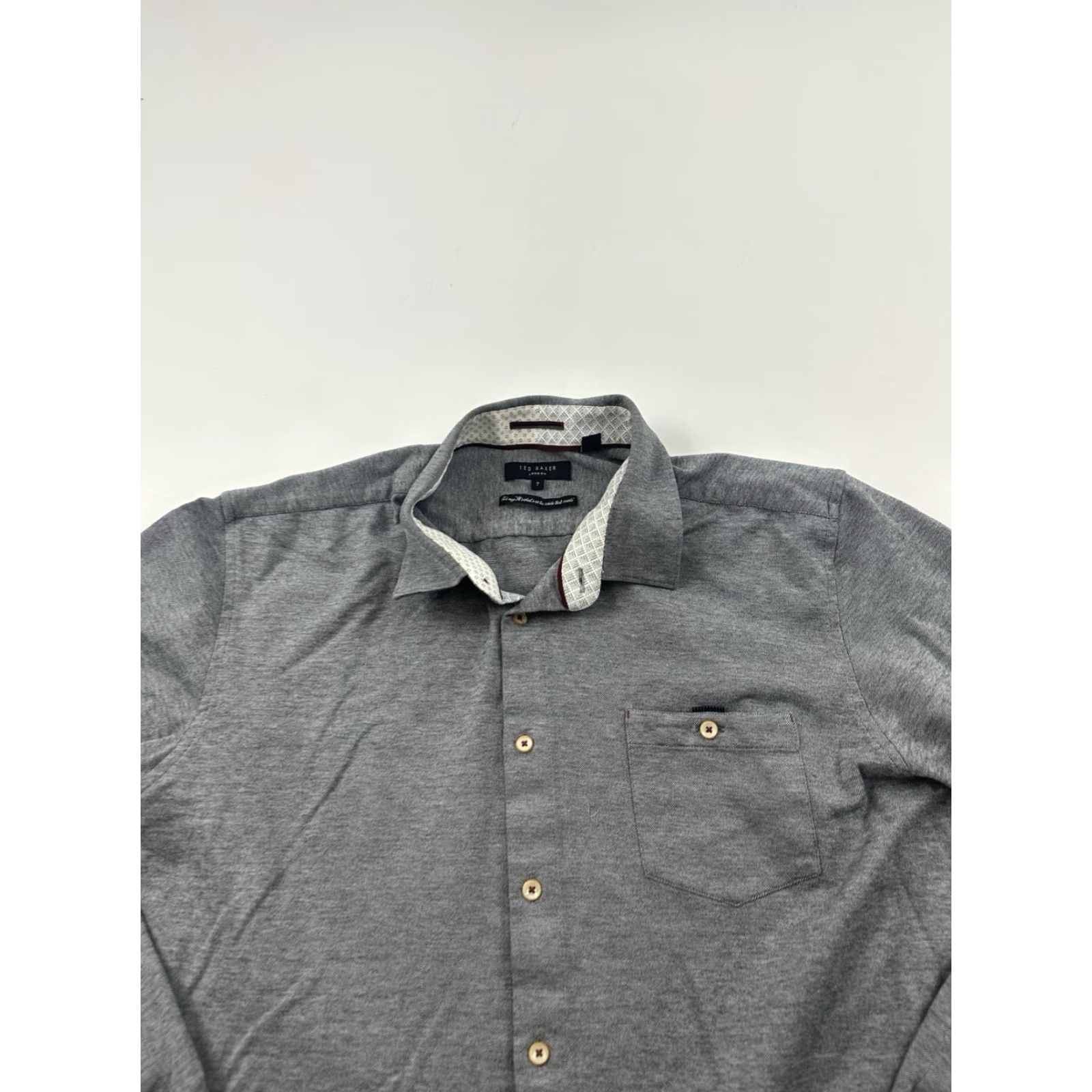 Ted Baker Ted Baker Shirt Mens 7 2XL Gray Button Up London Long Sleeve Size US M / EU 48-50 / 2 - 2 Thumbnail