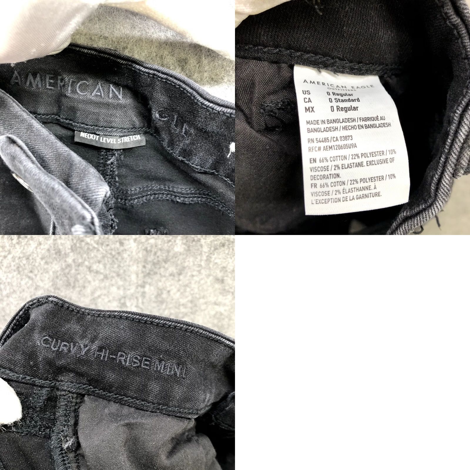 American Eagle Outfitters VINTAGE American Eagle Outfitters Curvy Hi Rise Mini Skirt Size 0 Black Next Level Stretch Skirt Womens Size 25" / US 0 / IT 36 - 8 Thumbnail
