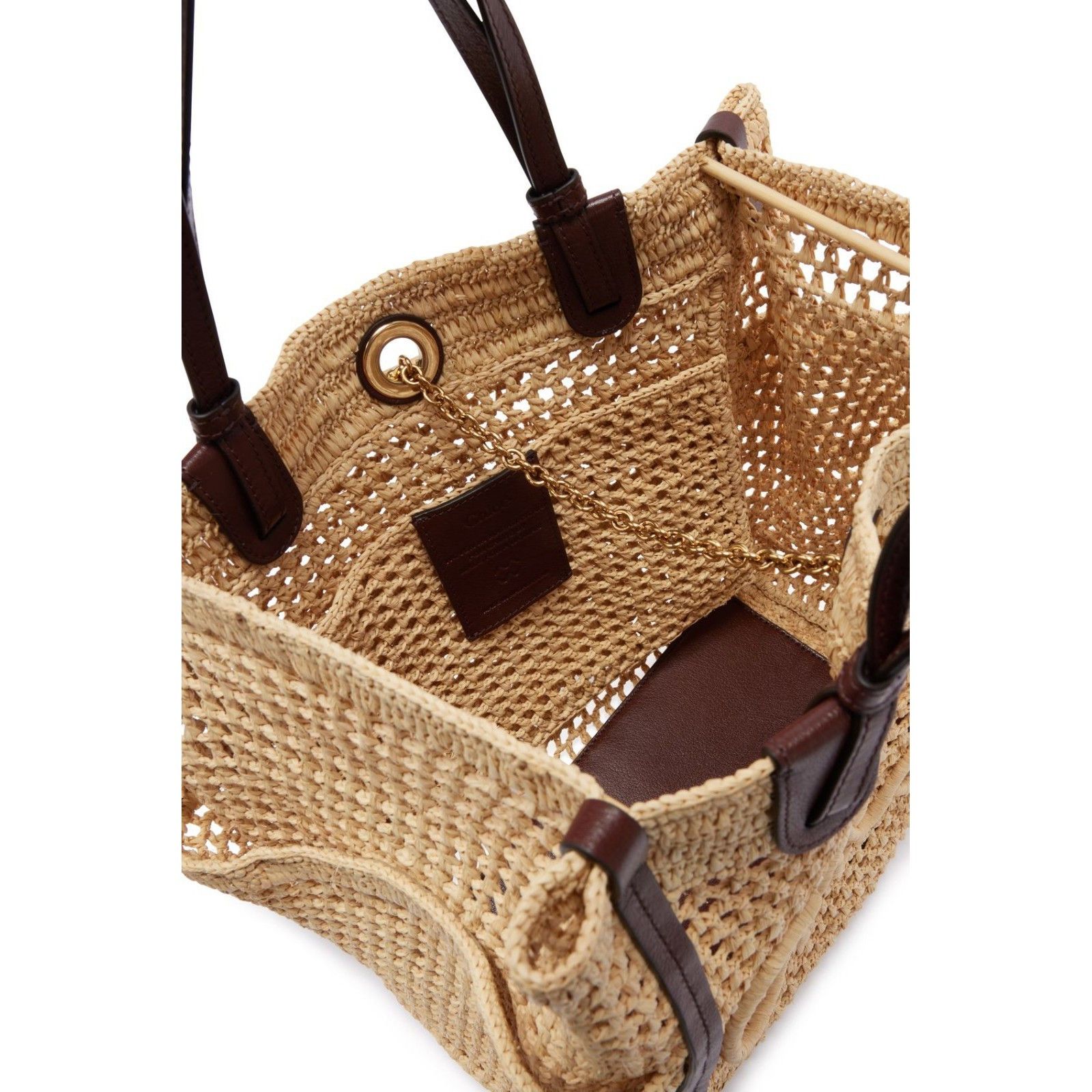 Chloe Chloe Hot Sand Raffia Tote Bag New & Authentic Size ONE SIZE - 4 Thumbnail