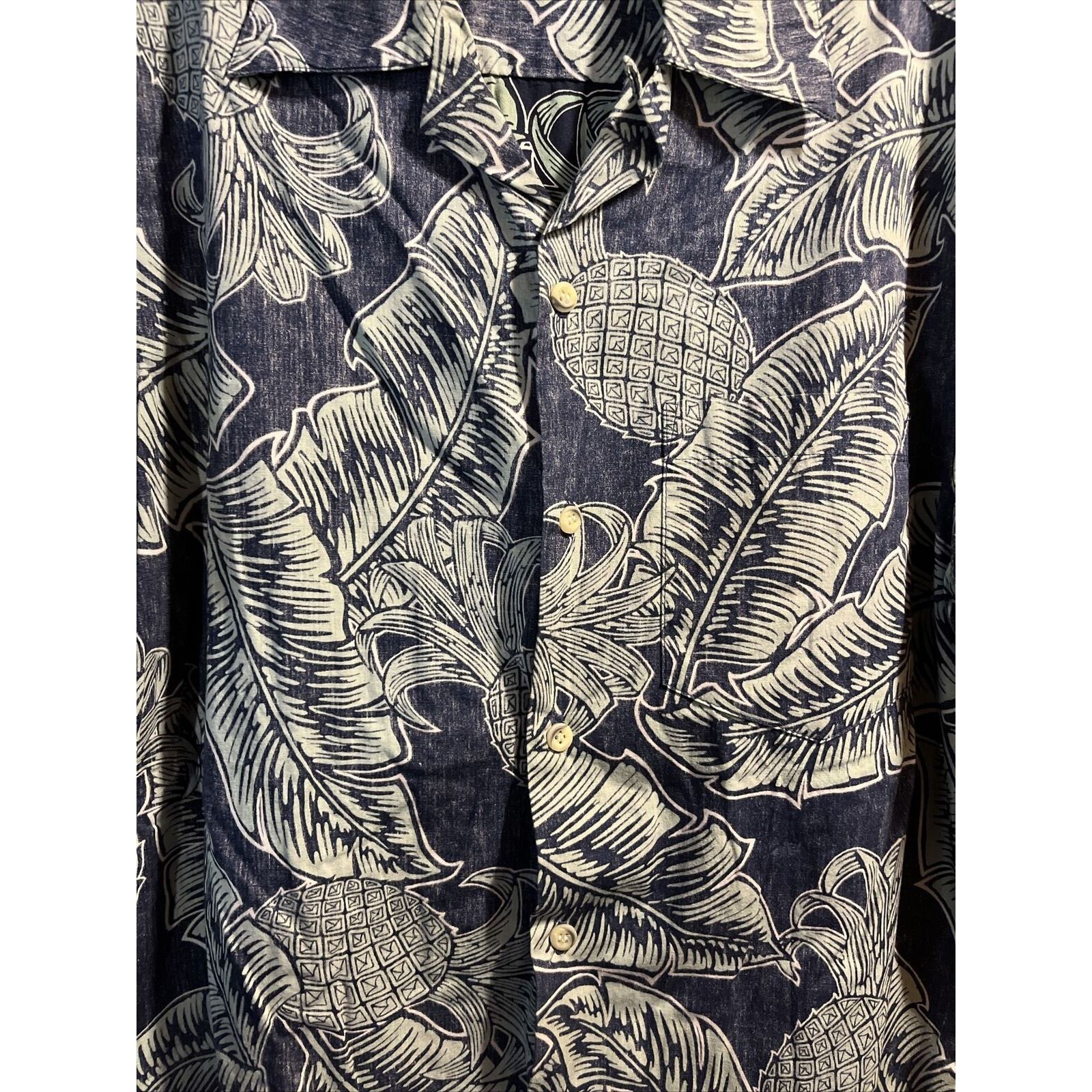 Other Go Barefoot Men’s M Blue Floral SS Cotton Hawaiian Shirt Size US M / EU 48-50 / 2 - 8 Thumbnail