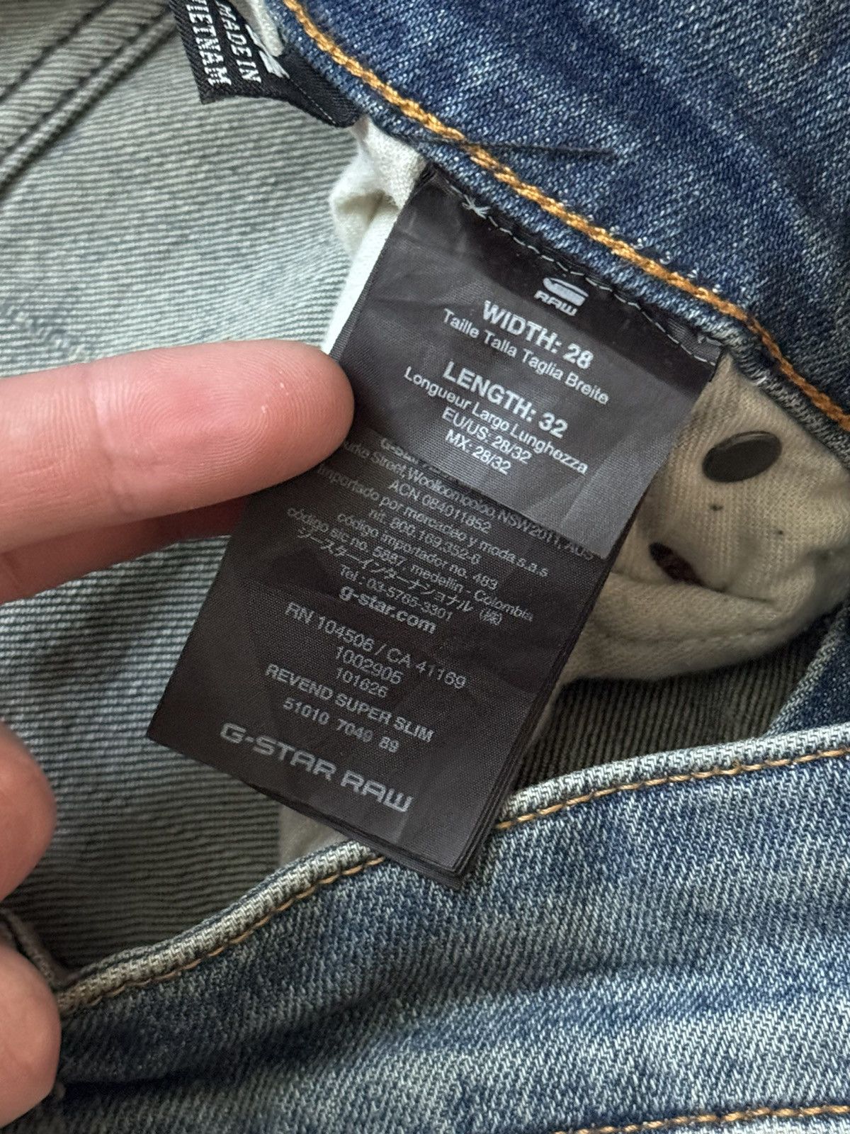 G-Star × Vintage G star raw 28/32 revend super slim denim pant trouser jeans Size US 28 / EU 44 - 15 Thumbnail