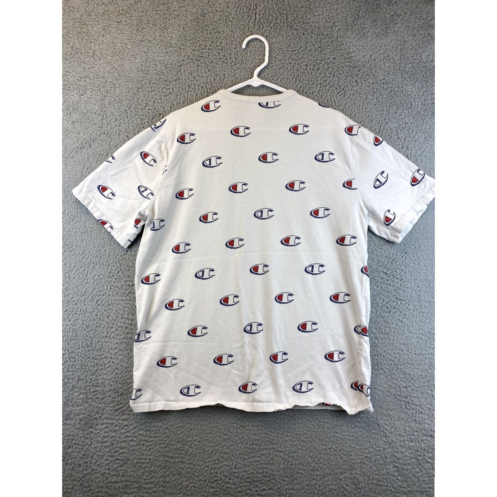 Champion Champion Shirt Adult XL White Repeat Logo Graphic Athletic Tee Men's Size US XL / EU 56 / 4 - 7 Thumbnail