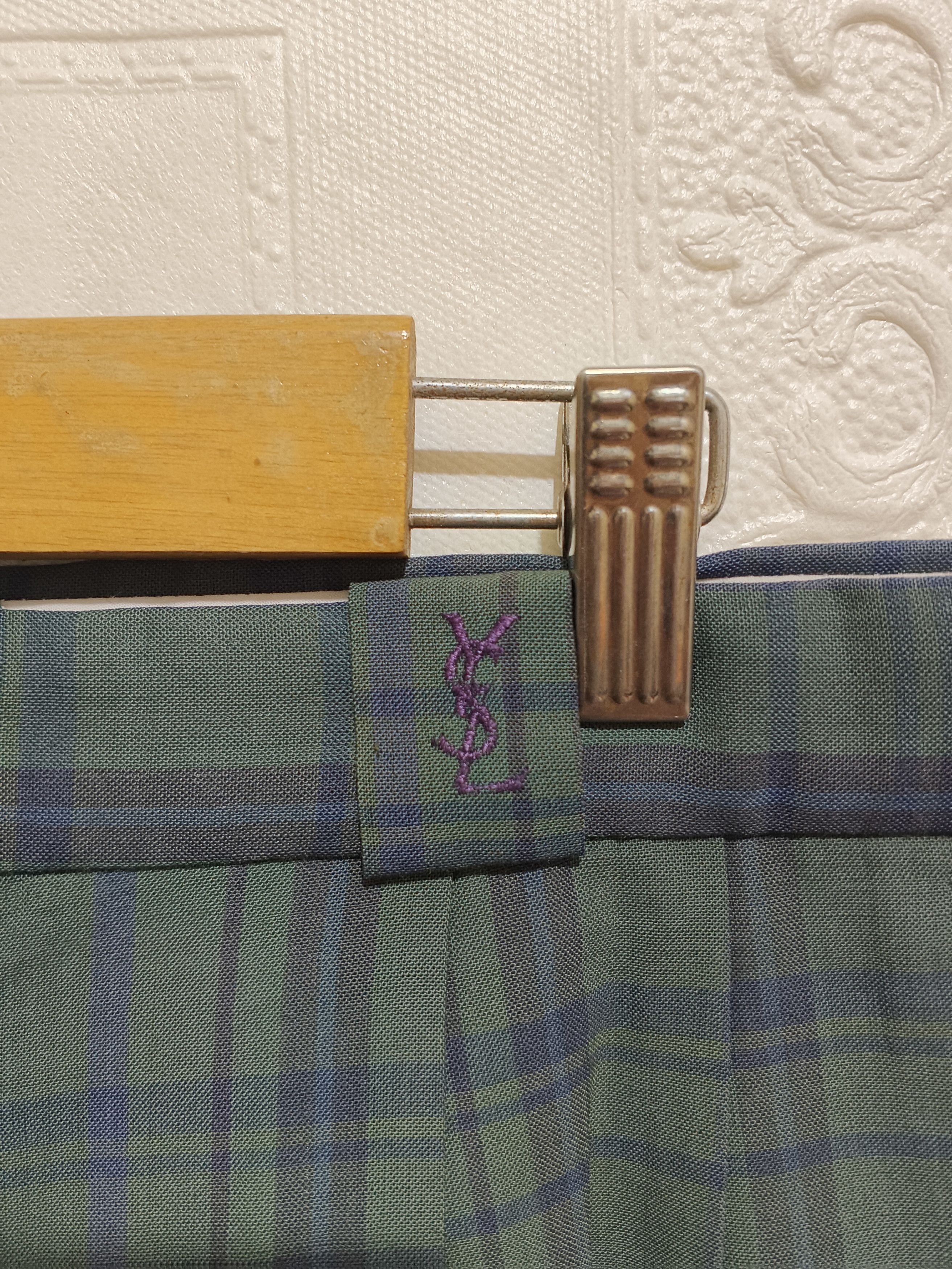 Yves Saint Laurent YVES SAINT LAURENT 90s PLAID PANTS Size US 33 - 6 Thumbnail