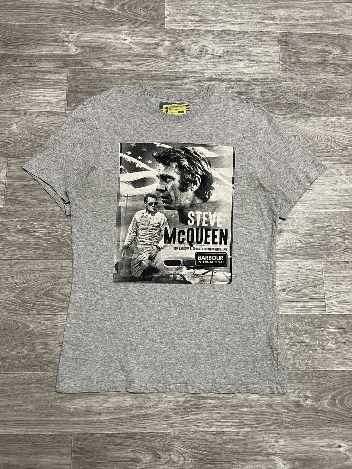 Barbour Barbour International Steve McQueen Gray T-Shirt Size US L / EU 52-54 / 3 - 1 Thumbnail