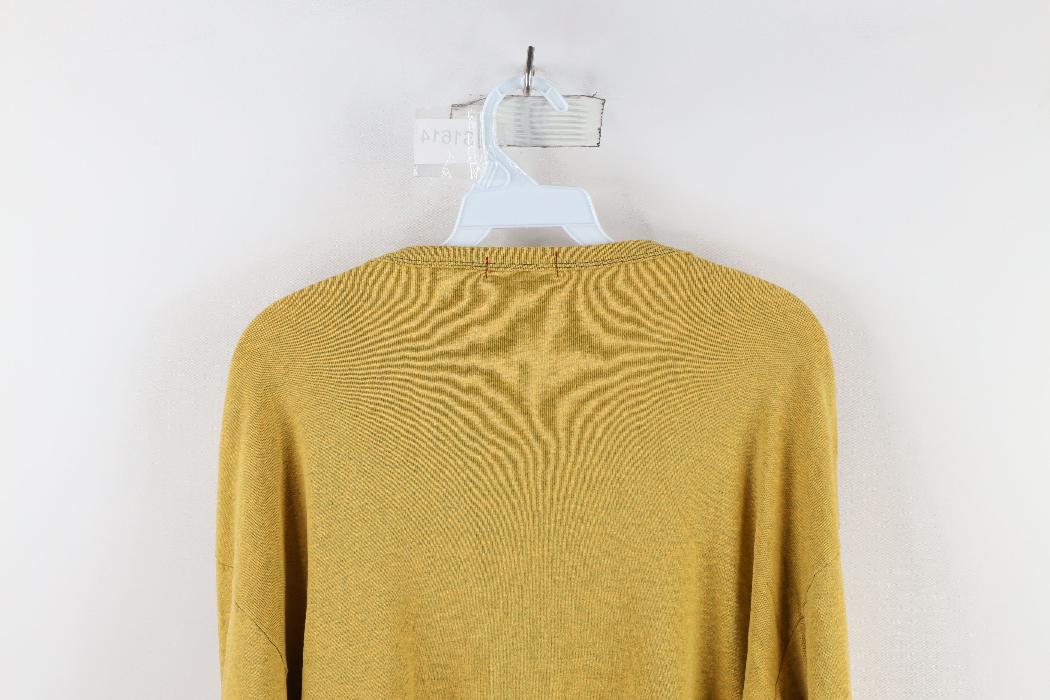Gap Vintage 90s Gap Blank Ribbed Knit Long Sleeve T-Shirt Yellow Size US XL / EU 56 / 4 - 7 Thumbnail