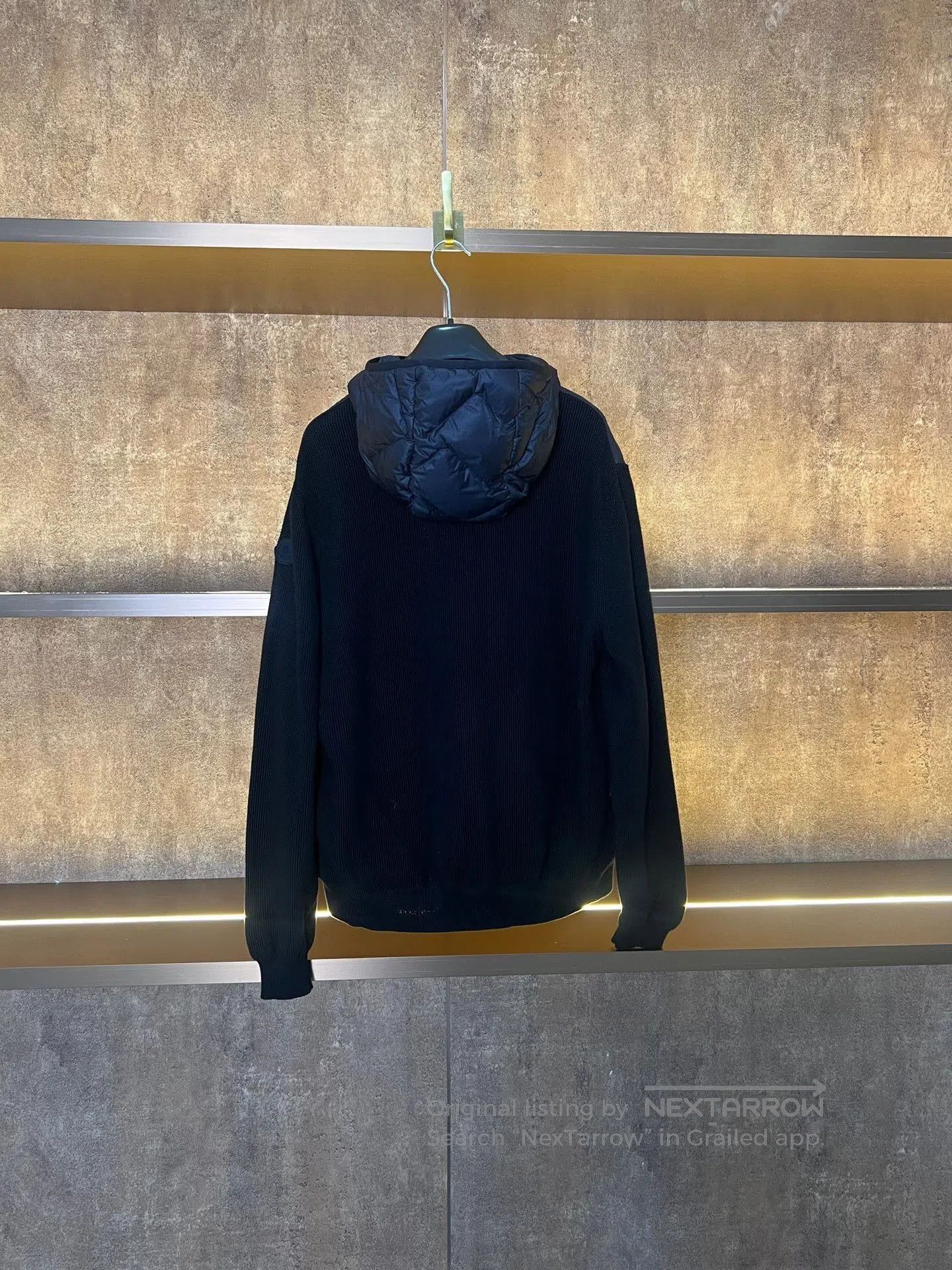 Moncler Moncler Black Label Knit Panel Hooded Down Jacket. Size US L / EU 52-54 / 3 - 2 Thumbnail