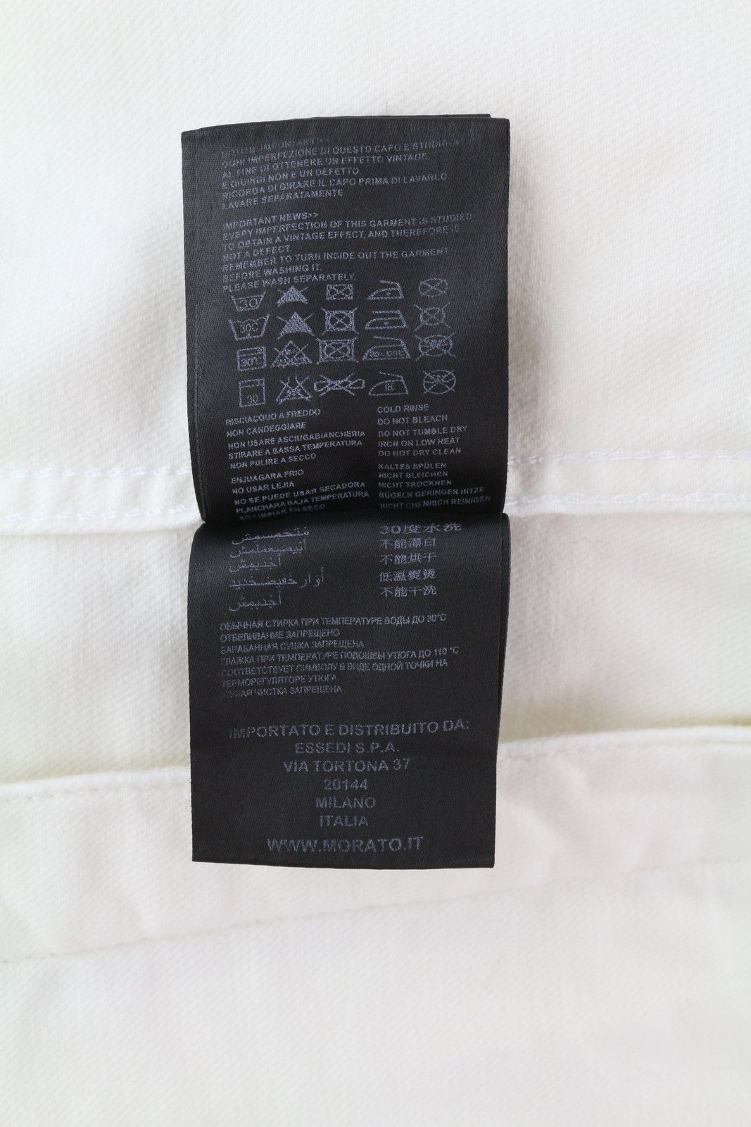 Antony Morato XL Denim White Trucker Button-Up Polo Unlined Jacket 85014 Size US XL / EU 56 / 4 - 11 Thumbnail