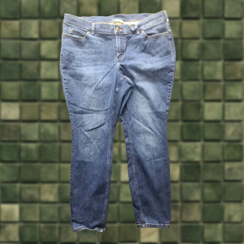 Denime Duluth Denim Jeans Womens 20W 38x28 Slim Stretch Ankle Cut Blue Denim utility? Size 42" / US 20 - 1 Thumbnail