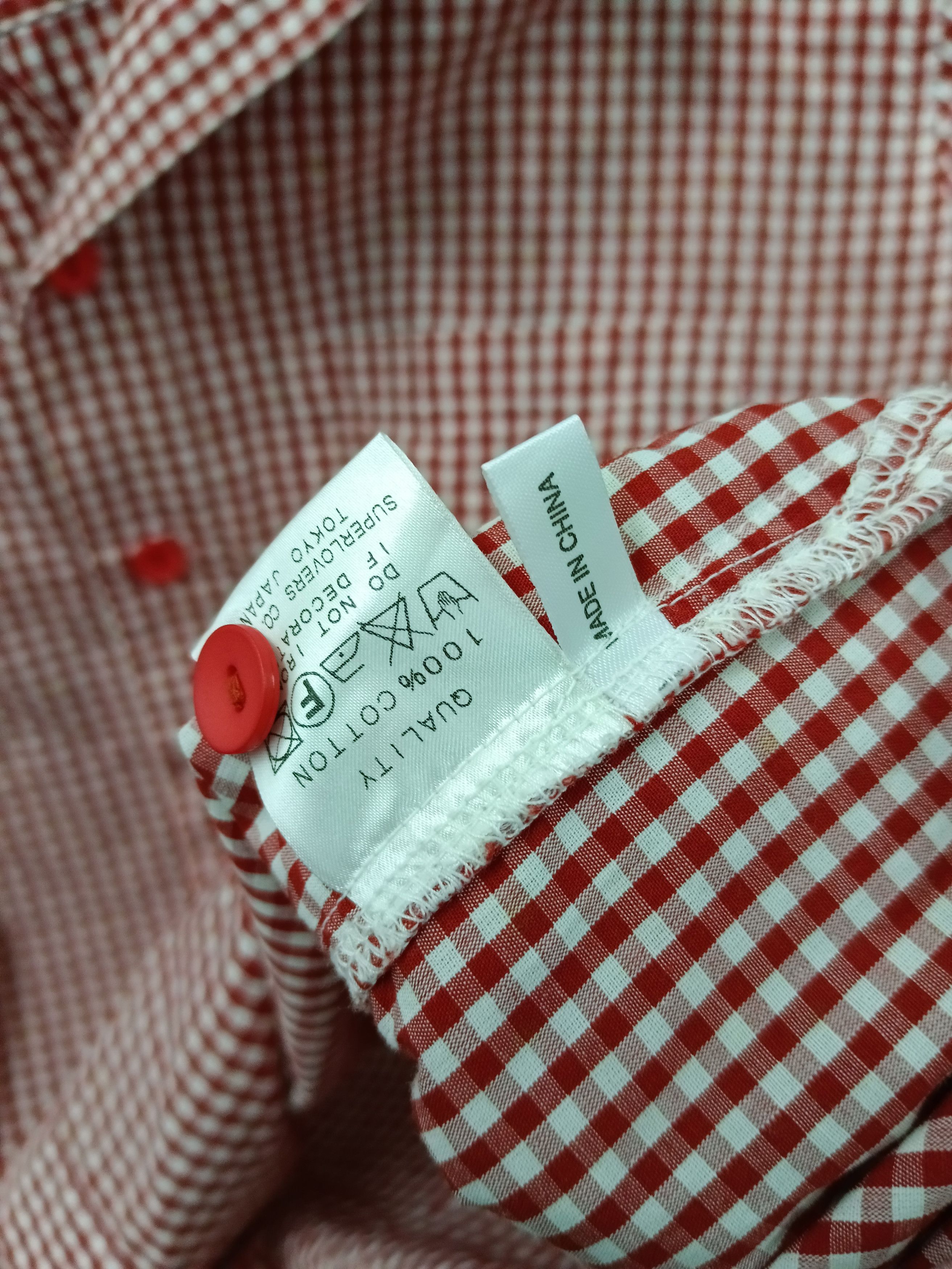 Super Lovers Super Lovers Japan Harajuku Punk Skull Gingham Button Up Size US M / EU 48-50 / 2 - 6 Thumbnail
