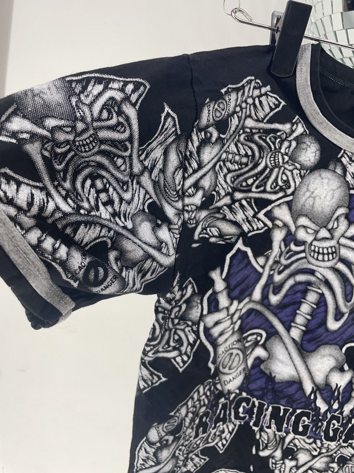 Vintage Vintage Y2k AOP Full Print Skull Skeleton Racing Gas Shirt Size US S / EU 44-46 / 1 - 5 Thumbnail