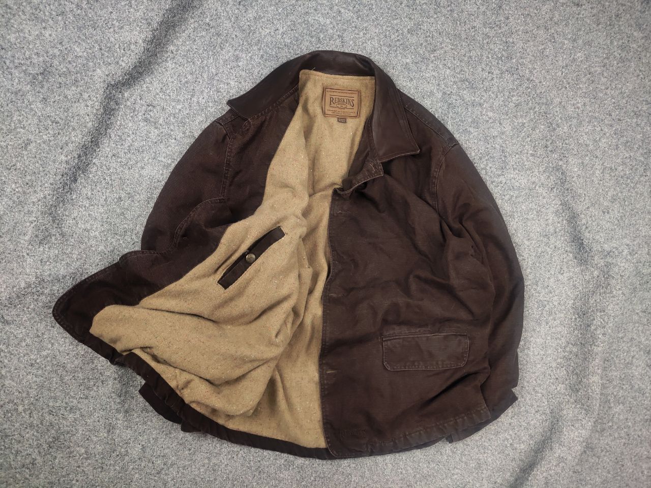 Vintage Redskins Territoire Vintage 80's Work Style USA Lined Jacket Size US XL / EU 56 / 4 - 1 Thumbnail