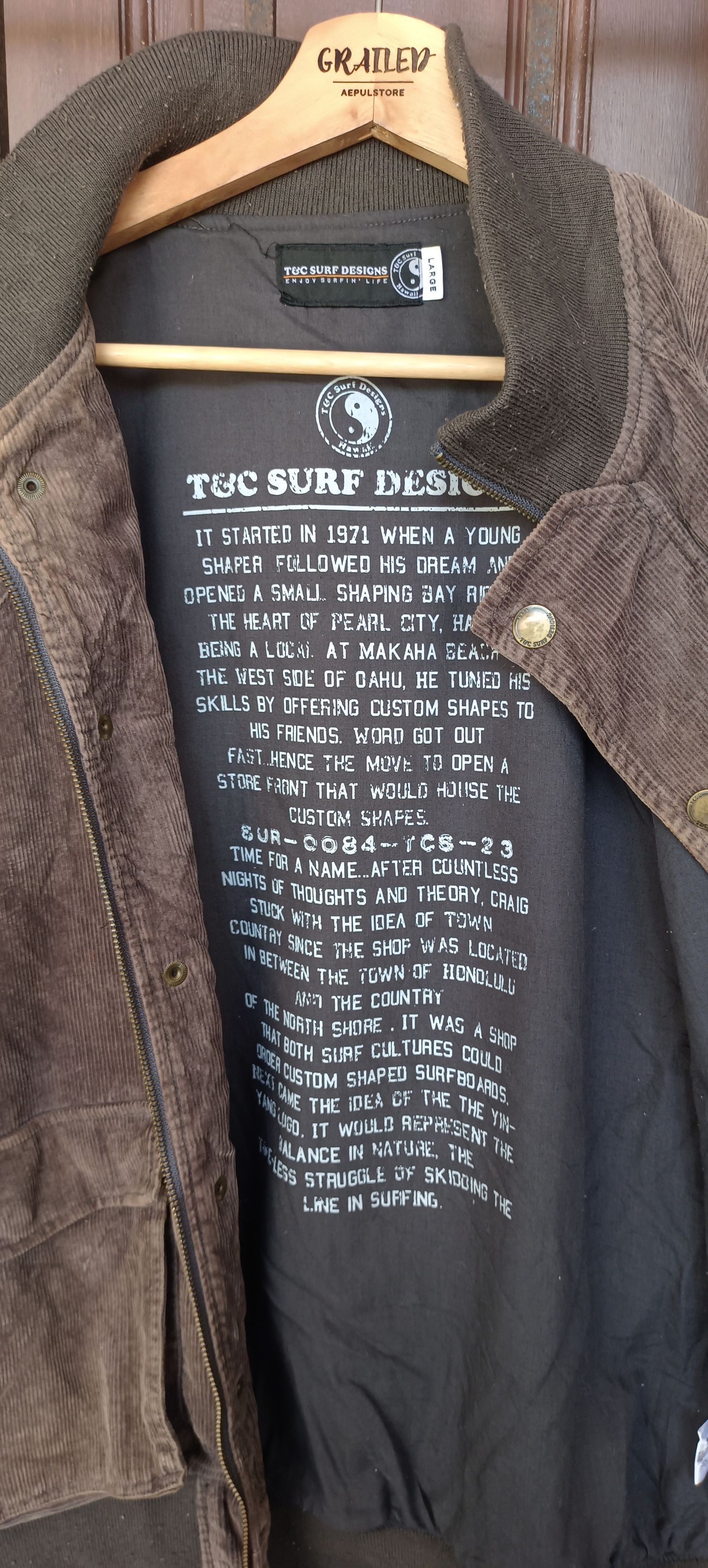 Other Vintage🔥 T&C Surf Hawaai Coduroy Jacket Size US L / EU 52-54 / 3 - 2 Thumbnail