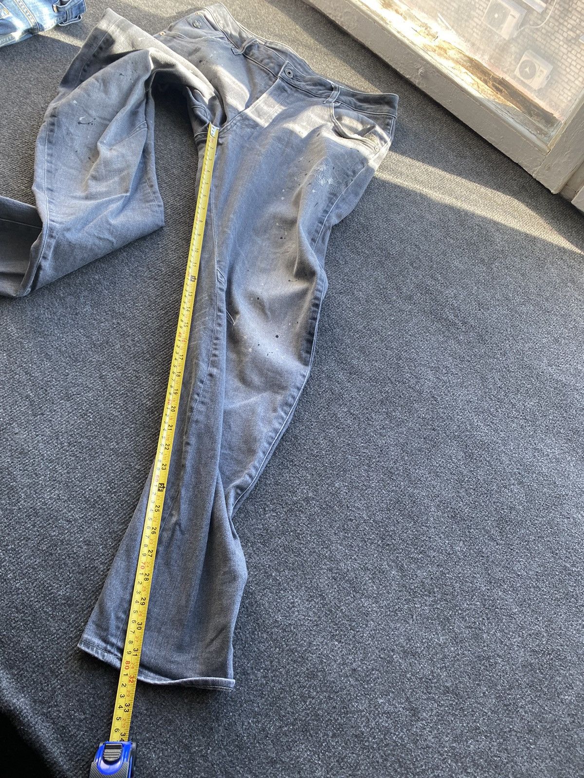 G-Star 🔥Opium Punk G Star arc 3d slim gray distressed jeans men 33 Size US 33 - 9 Thumbnail