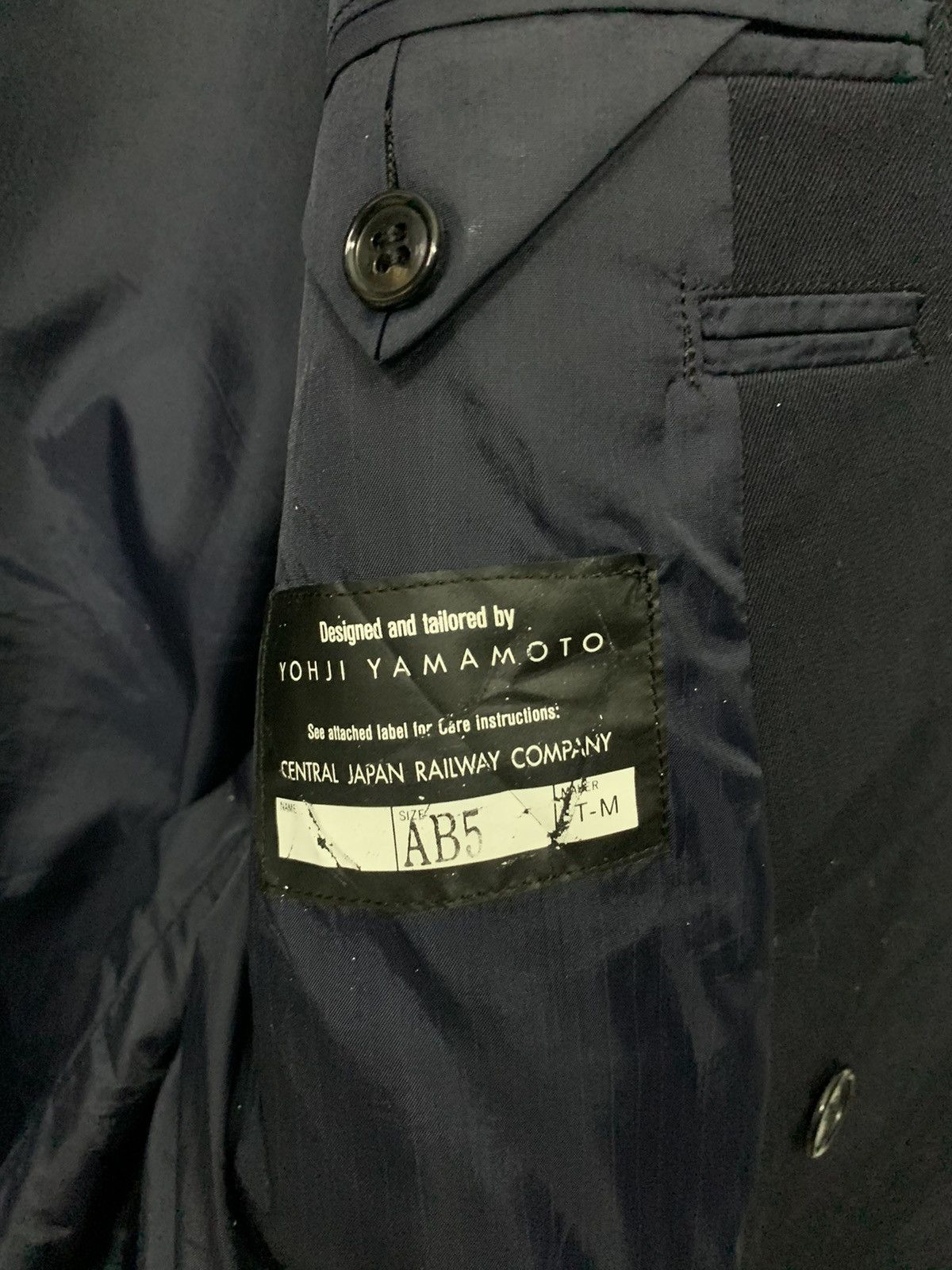 Designer × Japanese Brand × Yohji Yamamoto Yohji Yamamoto Railway Company Central Japan Blazer Size US L / EU 52-54 / 3 - 8 Thumbnail