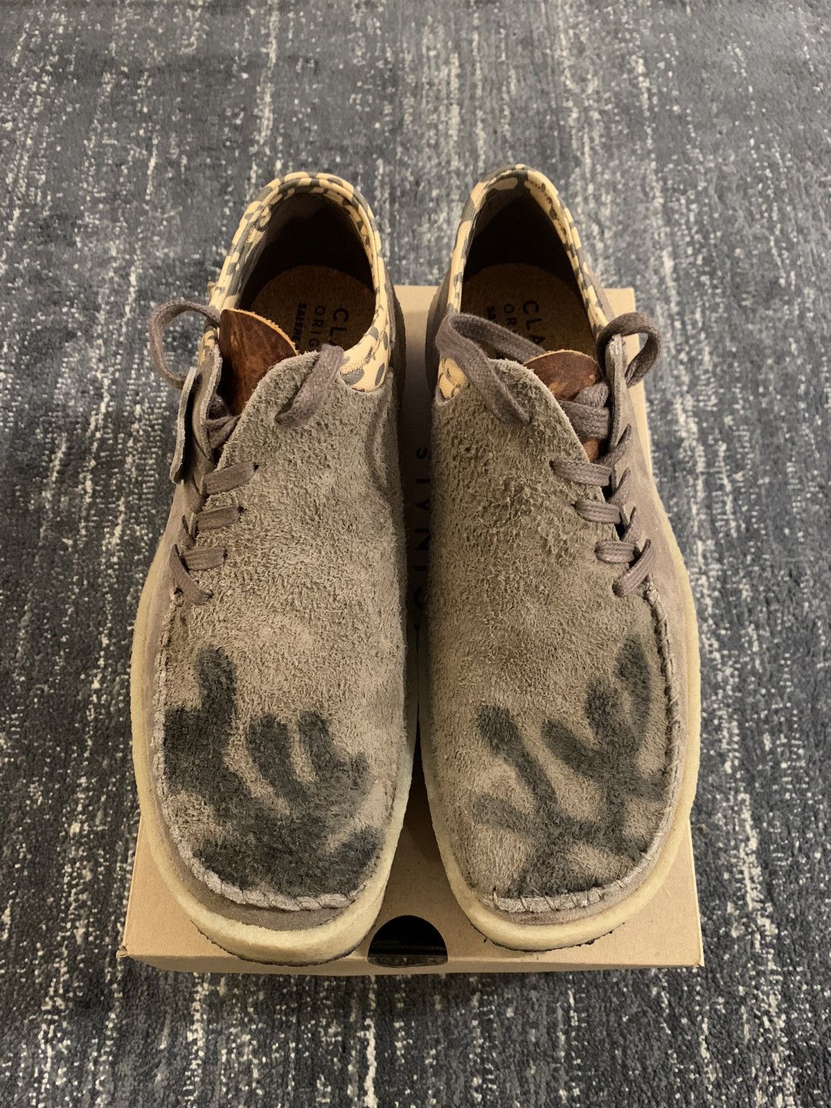 image of Clarks x he Bembury Mud Moss Lugger Cupsole Lichen Grey Shoes in Taupe, Men's (Size 10)