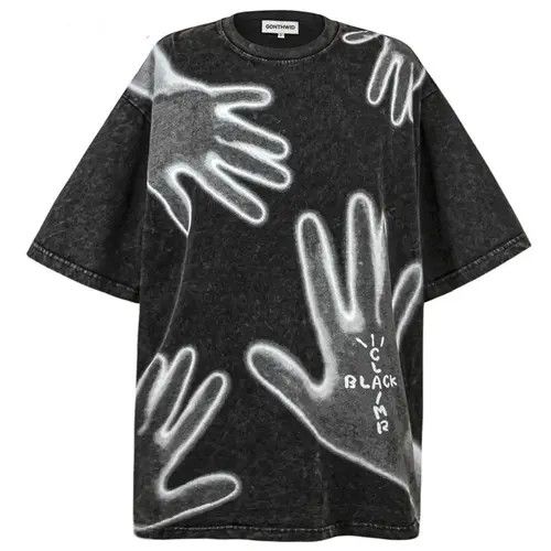 Other Hand Palm Graphic Print Washed Tshirt Size US XXL / EU 58 / 5 - 1 Thumbnail