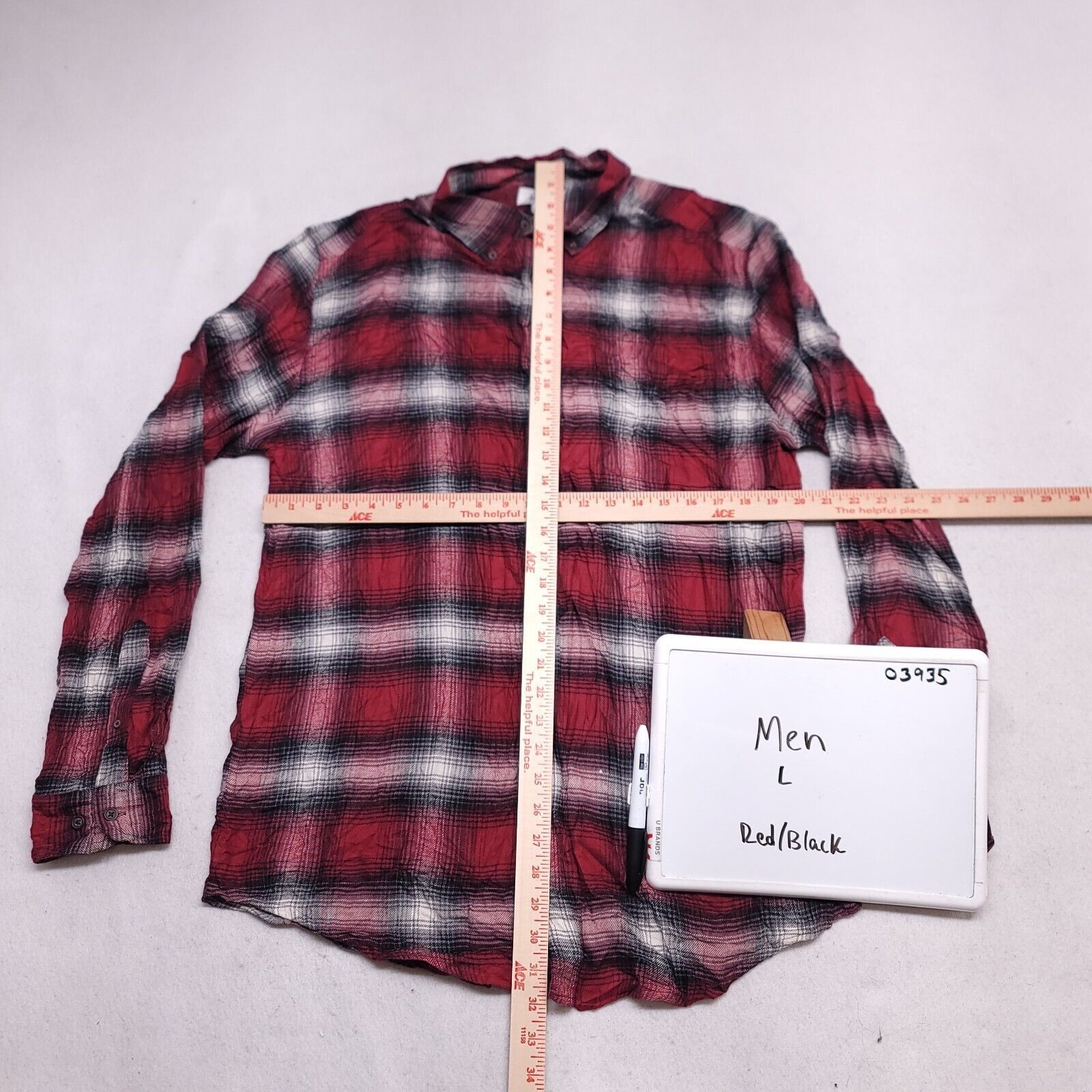 Croft & Barrow Croft & Barrow Tartan Flannel Shirt Mens Size Large L Red Size US L / EU 52-54 / 3 - 6 Thumbnail