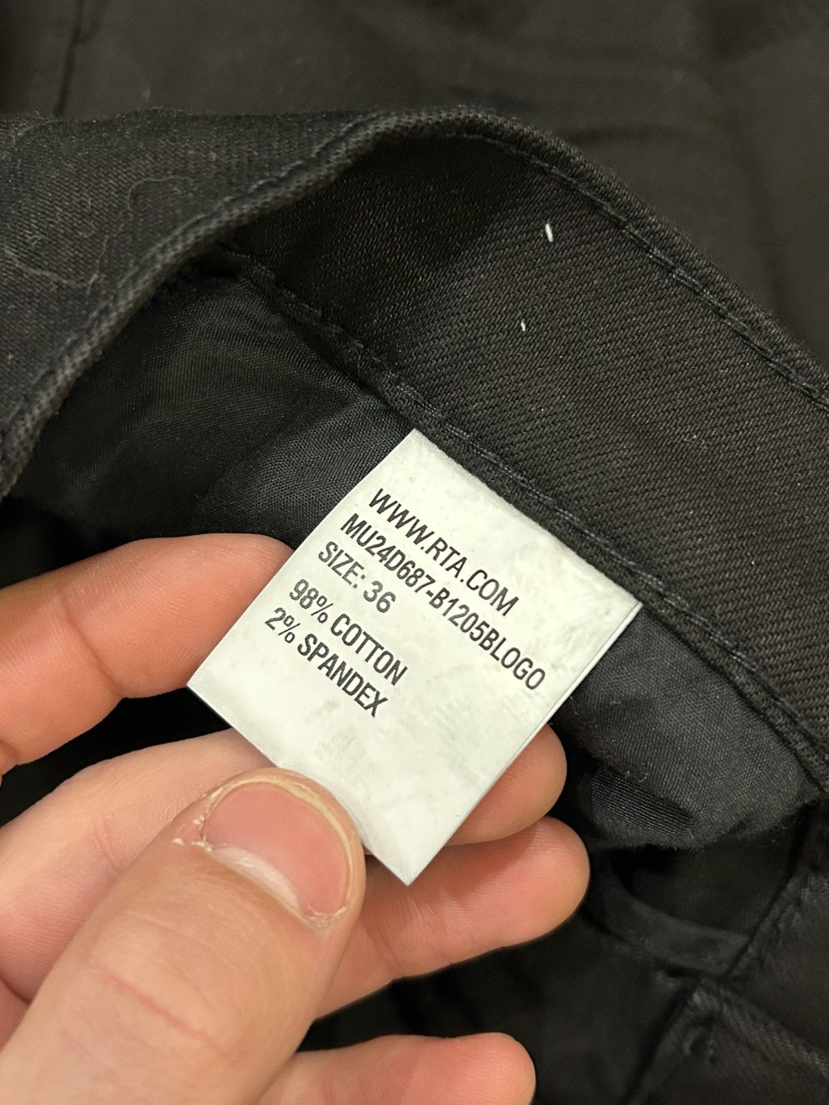 Rta RtA Denim Jeans - Black Size US 36 / EU 52 - 4 Thumbnail
