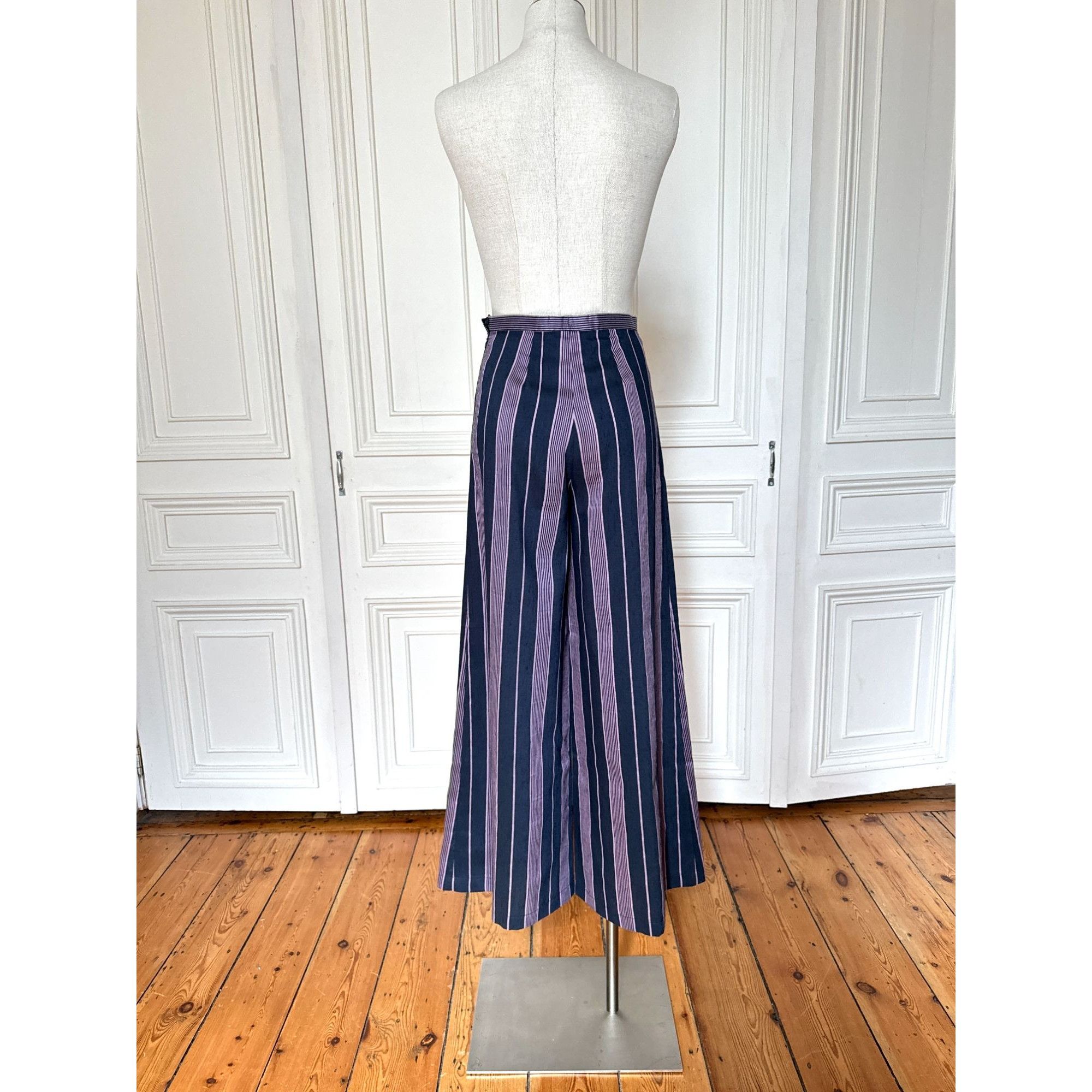 Yves Saint Laurent 1990s Striped Linen Pants Suit Size XS / US 0-2 / IT 36-38 - 6 Thumbnail
