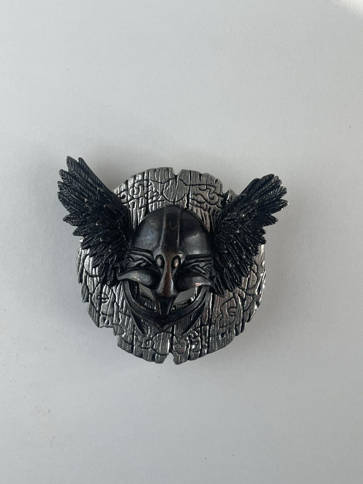 Vintage Norse Goth Ossa Ravenhead Helmet Warrior 3D Belt Buckle 1991 Size ONE SIZE - 2 Thumbnail