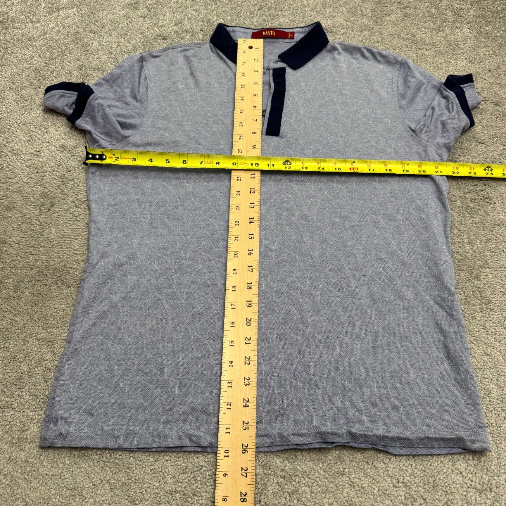 Vintage VASTO Performance Polo Shirt Mens Large Blue Short Sleeve Activewear Casual Golf Tennis Size US L / EU 52-54 / 3 - 7 Thumbnail