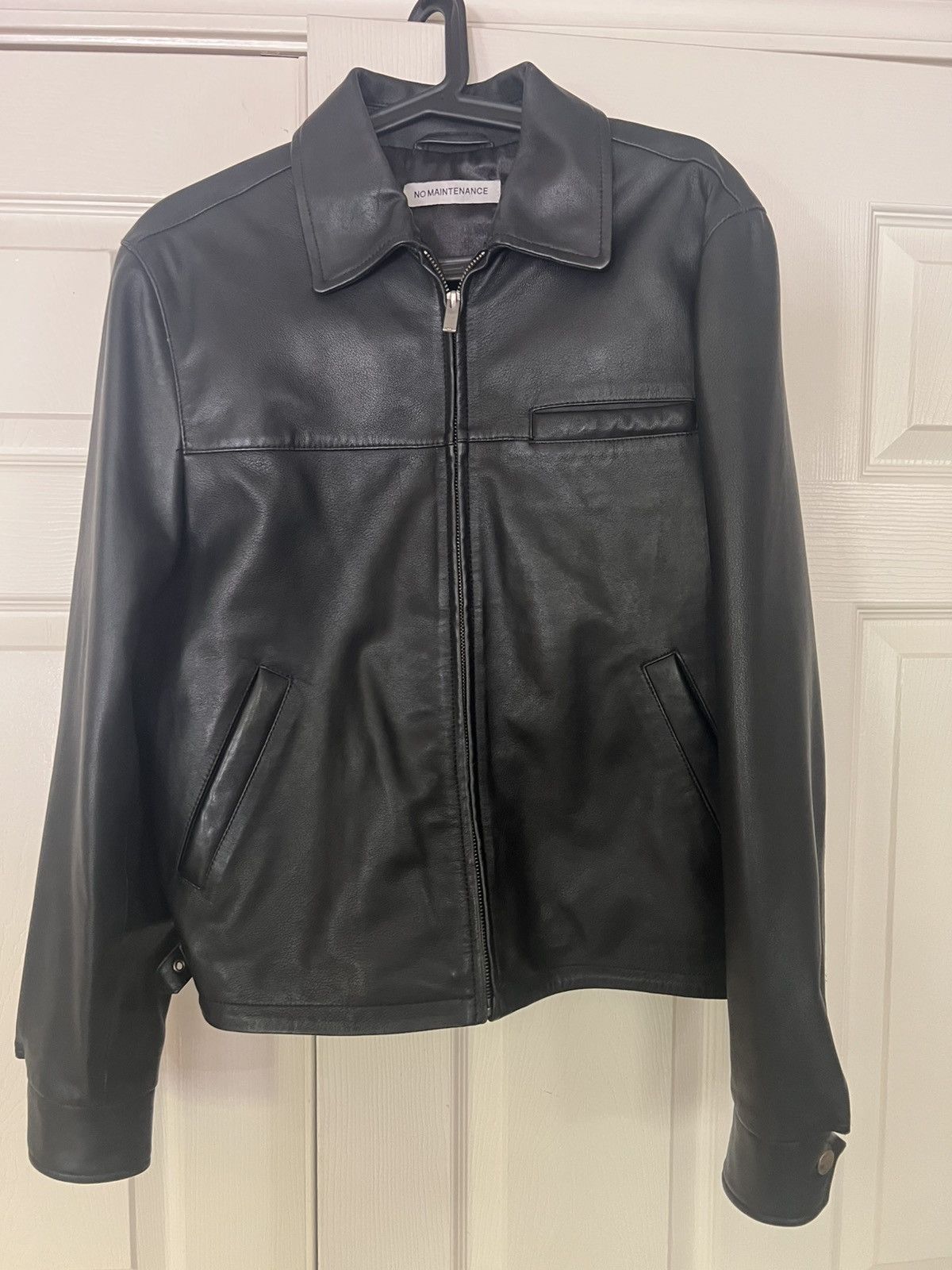 ジャケット・アウター NO MAINTENANCE LEATHER MECHANIC JACKET No Maintenance - Brown Lambskin Mechanic V3 Jacket | NO