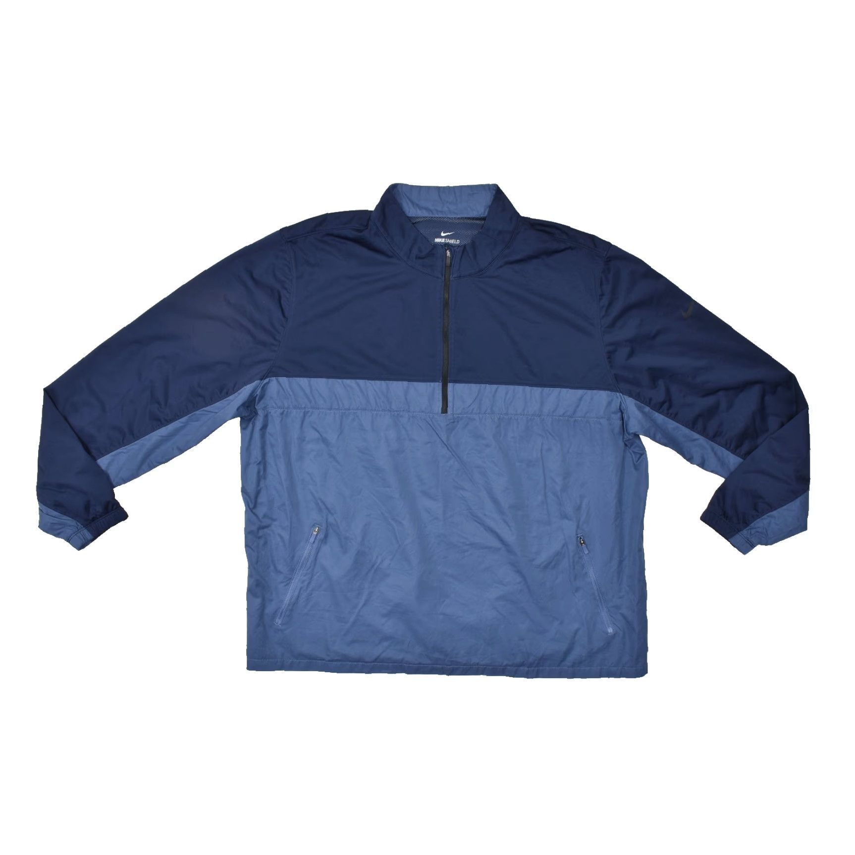 Nike Nike Shield Men's Half-Zip Windbreaker Jacket XXL Blue Polyester Size US XXL / EU 58 / 5 - 2 Thumbnail