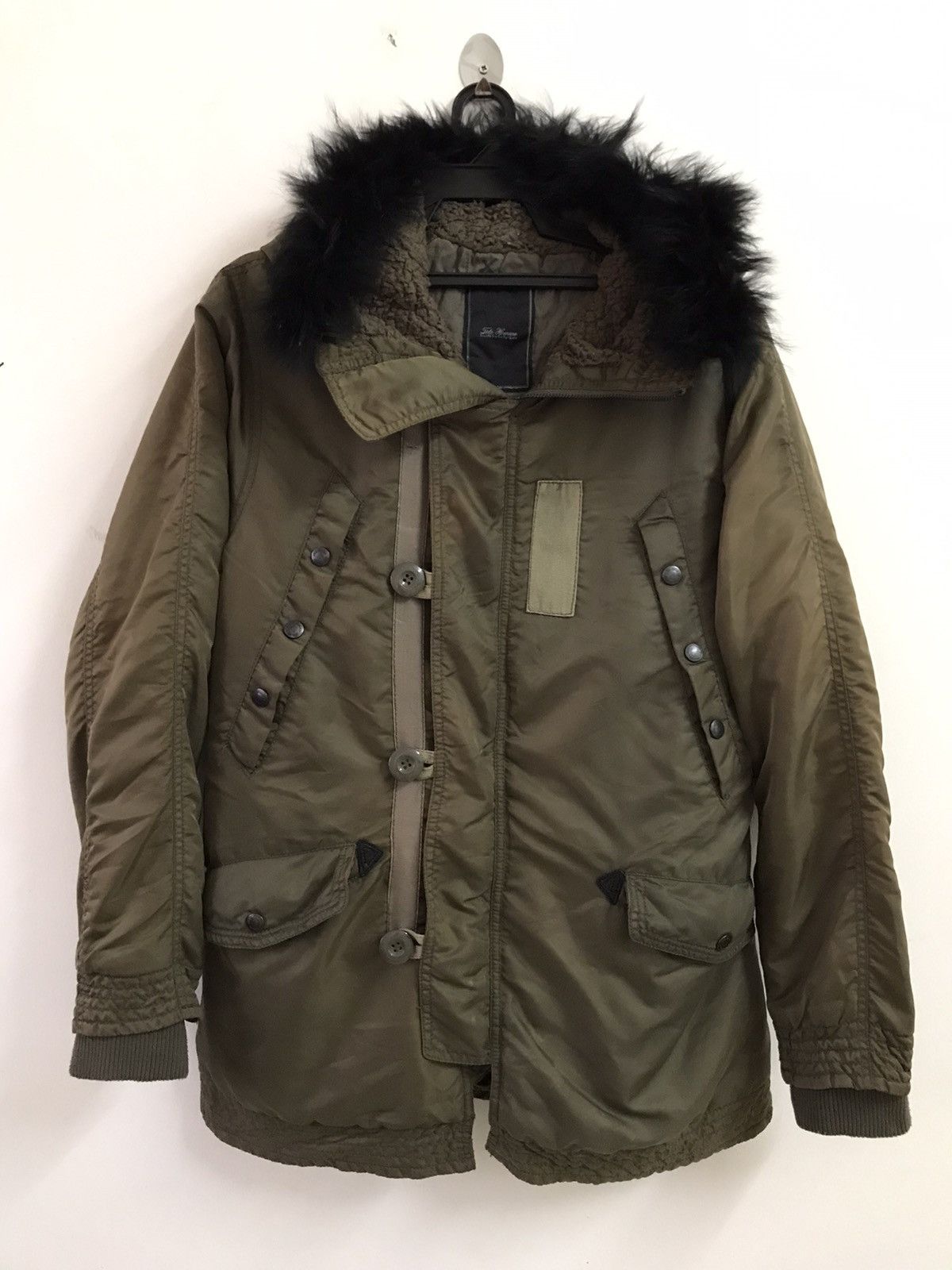 Issey Miyake × Tete Homme Issey Miyake Tete Homme Military Fur Fleece Hoodie jacket Size US M / EU 48-50 / 2 - 10 Thumbnail