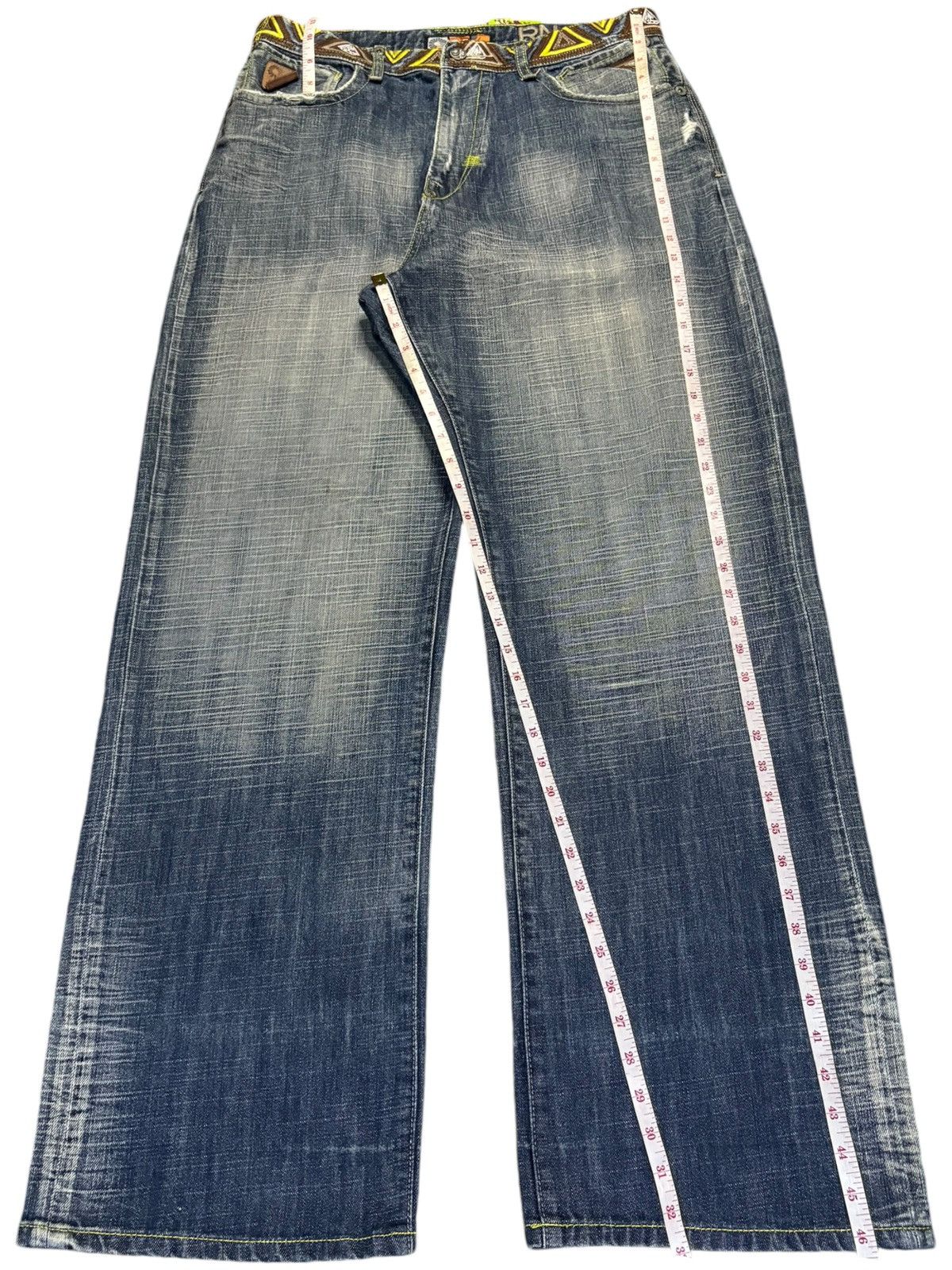 Akademiks × Japanese Brand Vintage Akademiks Diamond Embroidered Wide Leg Baggy Jeans Size US 34 / EU 50 - 14 Thumbnail