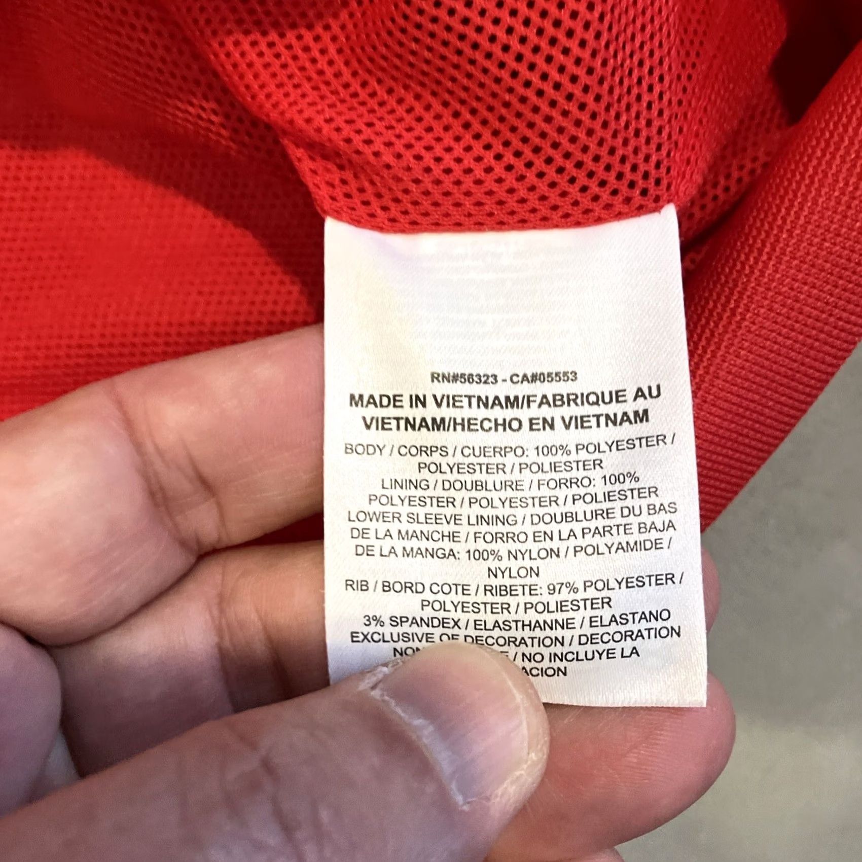 Nike VINTAGE Nike Windbreaker Jacket XL Red Full Zip Windbreaker Men's Sports Jacket Size US XL / EU 56 / 4 - 5 Thumbnail
