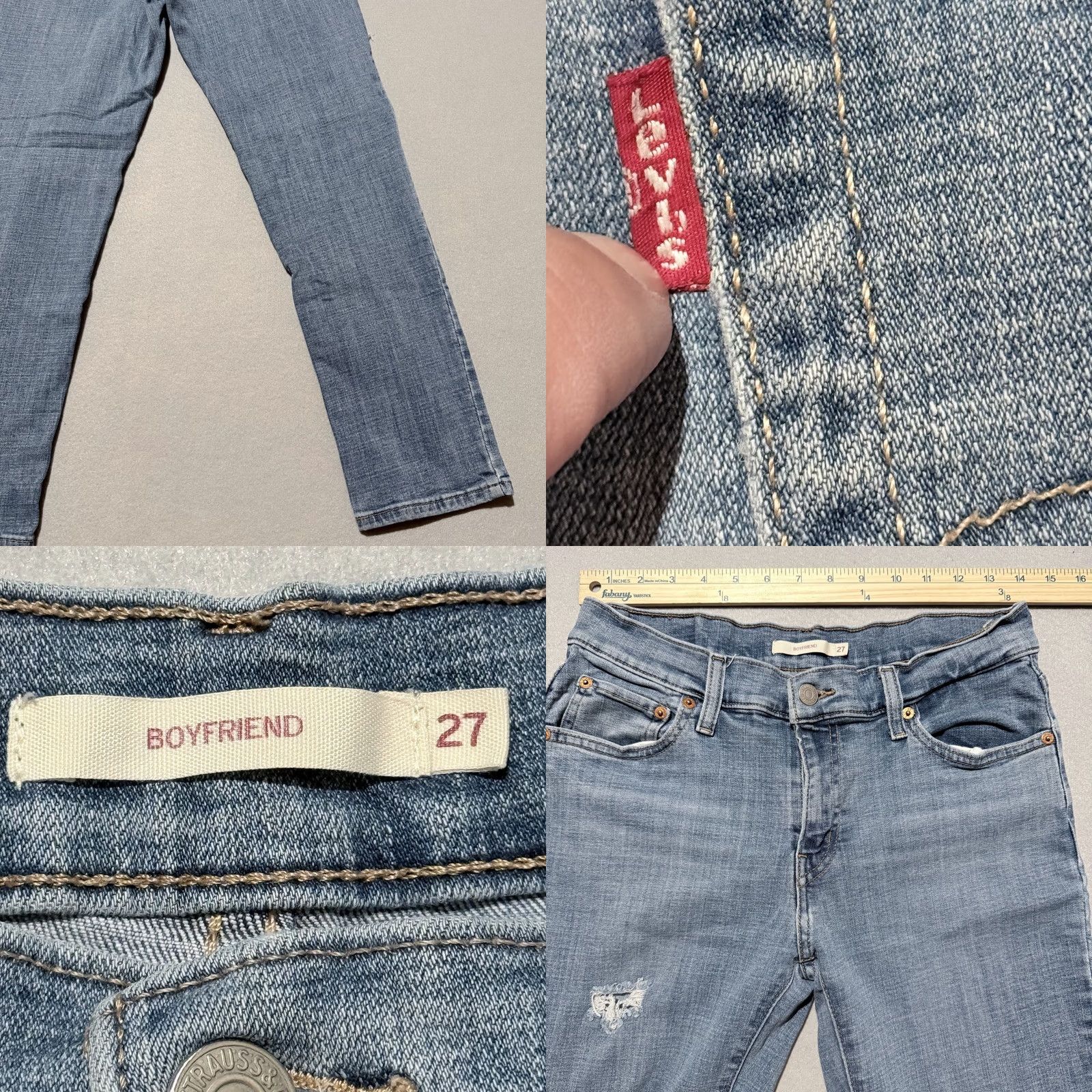 Levi's Levi’s Jeans Blue Distressed Mid Rise Zip Levi’s Women 27 Jeans 5-Pocket City Hipster 90s Vintage Mens Womens Boys Girls Size 27" / US 4 / IT 40 - 8 Thumbnail