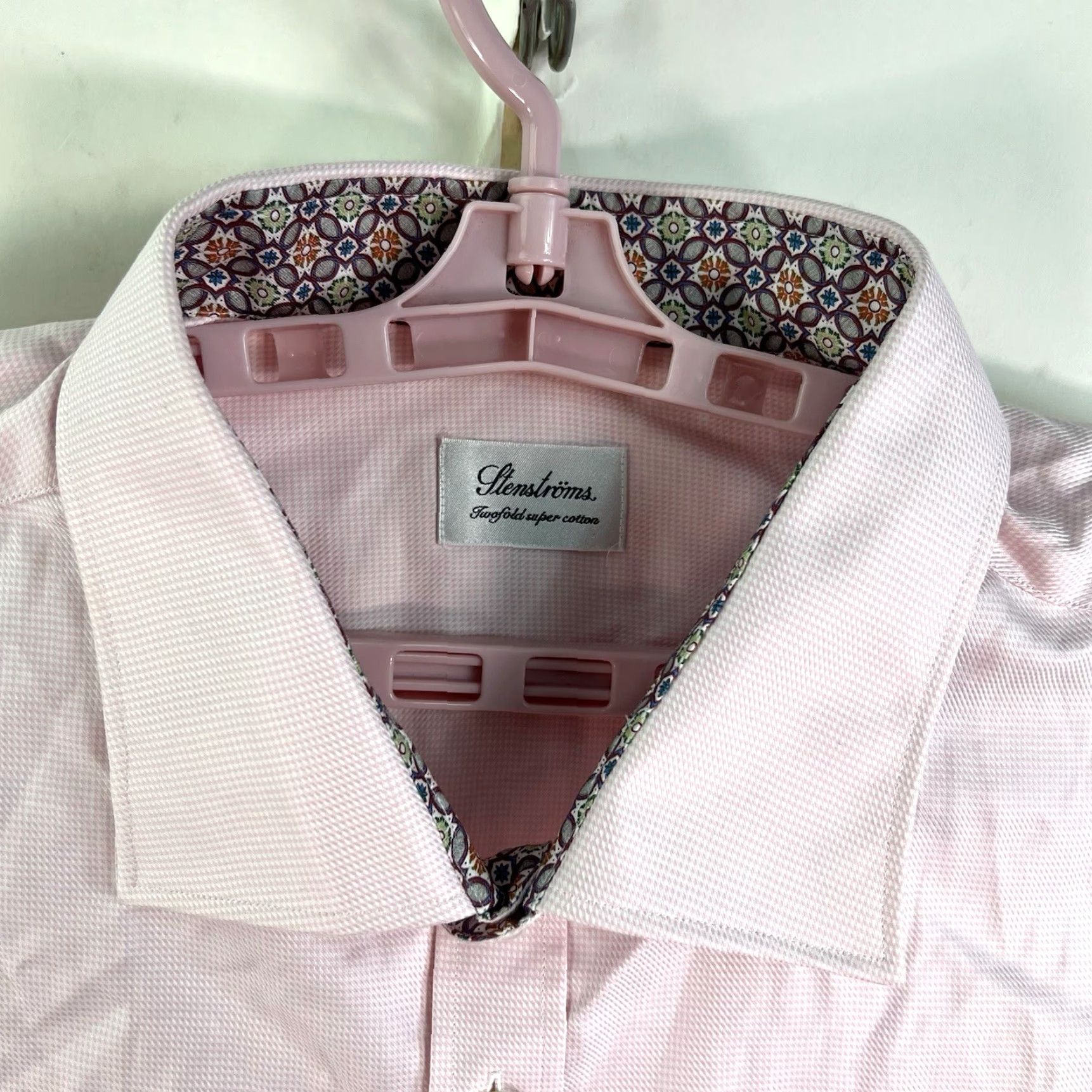 Vintage VINTAGE Stenstroms Cotton Houndstooth Shirt Mens 4XL Button-Up Casual Long Sleeve Pink Size US XXL / EU 58 / 5 - 3 Thumbnail