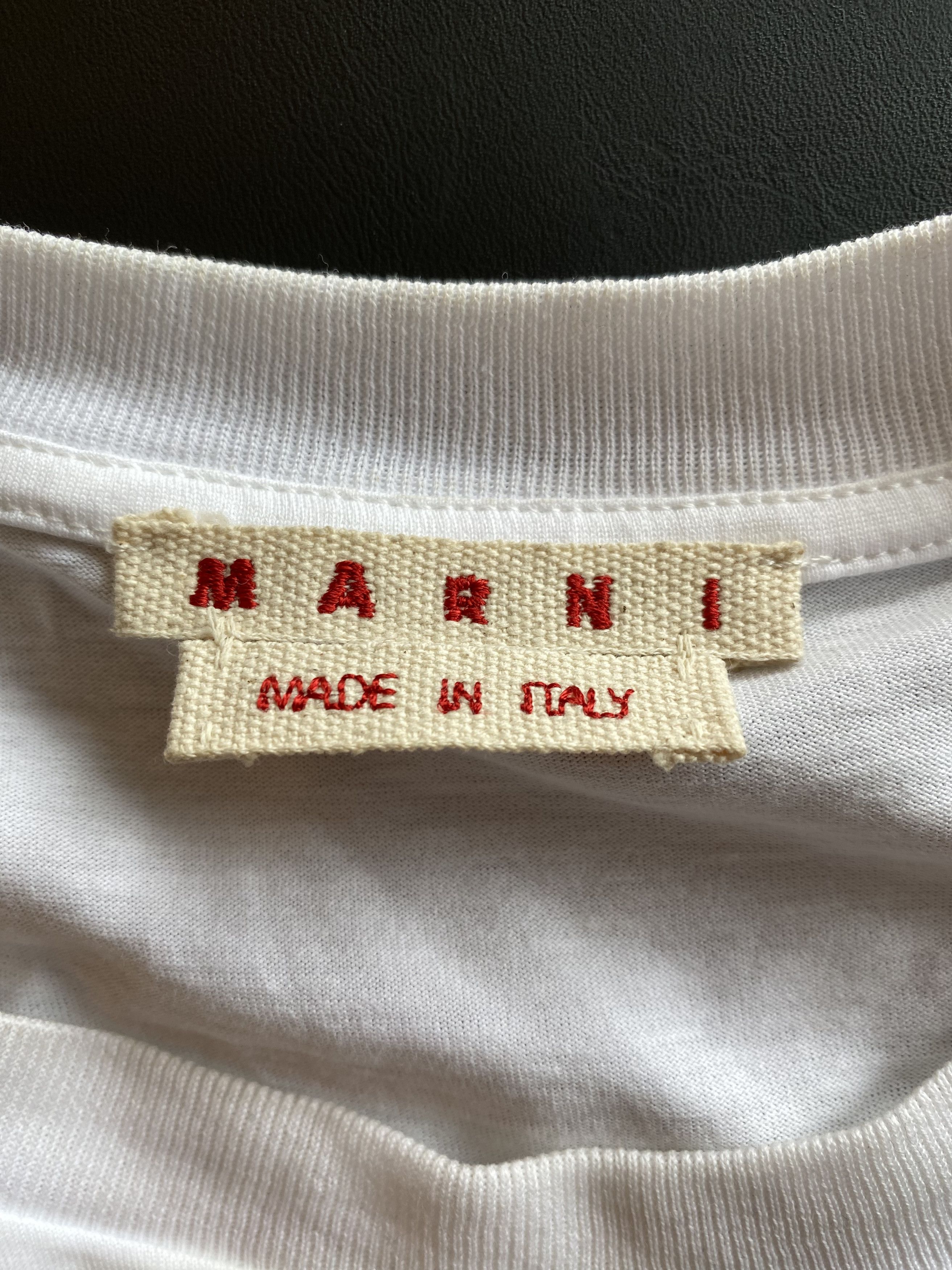 Marni Marni Stitched Logo Tee Size US M / EU 48-50 / 2 - 2 Thumbnail
