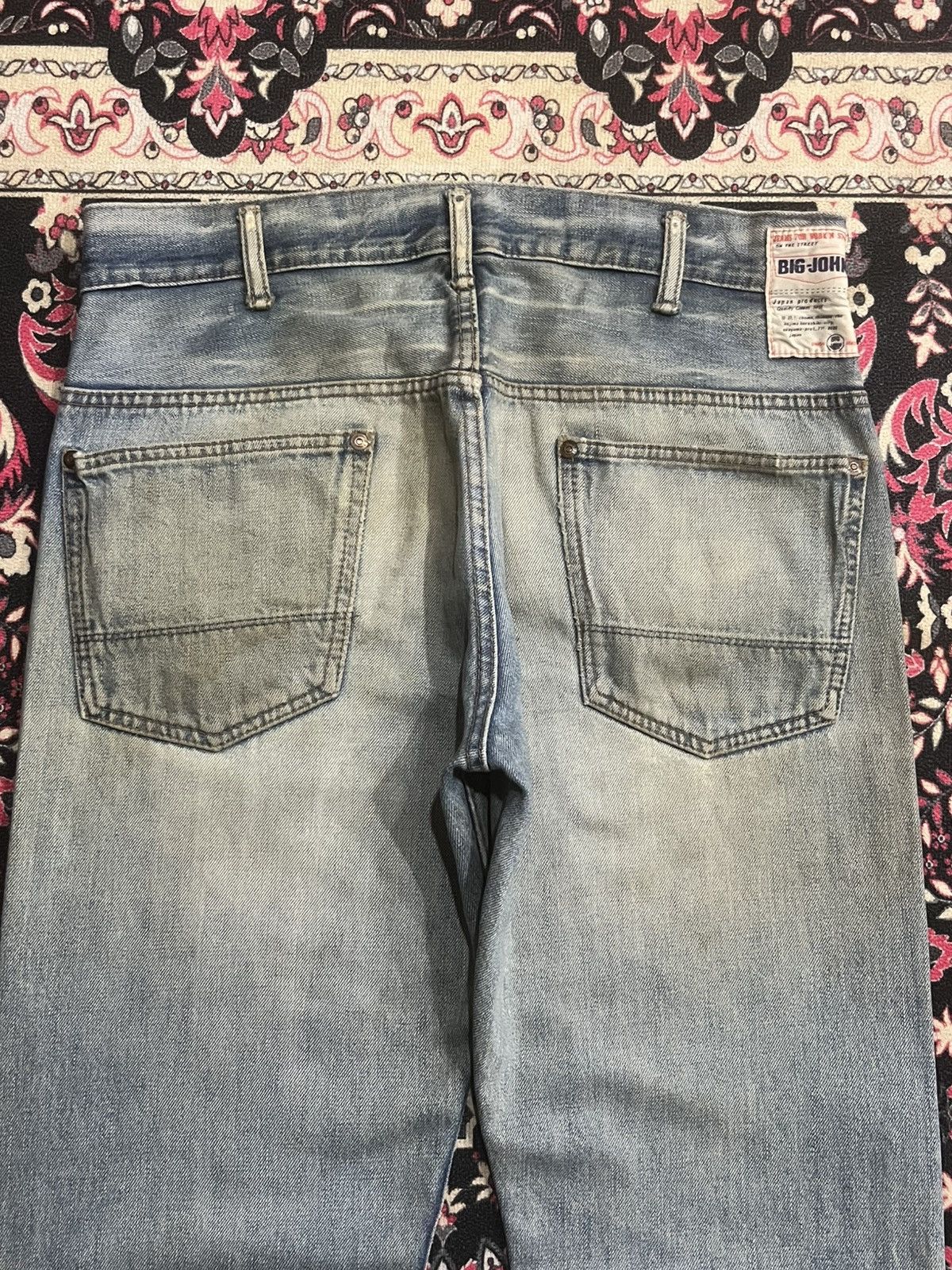 Big John Vintage Japan Big John Union Made Repro Heavy Fade Rip Jeans Size US 32 / EU 48 - 8 Thumbnail