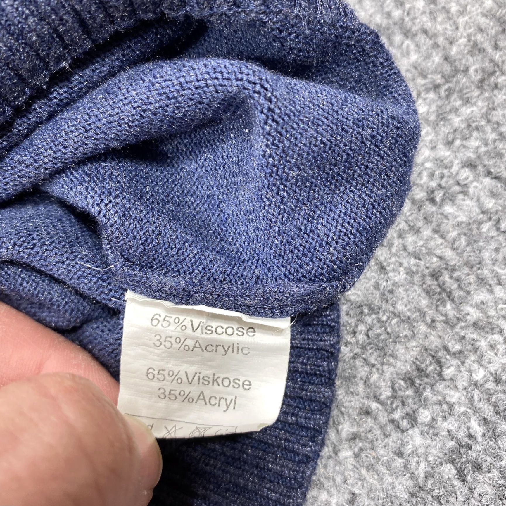 Vintage Paul Jones Mens Sweater Vest 2XL Blue V-Neck Cable-Knit Sleeveless Pullover Vest Size US XXL / EU 58 / 5 - 3 Thumbnail