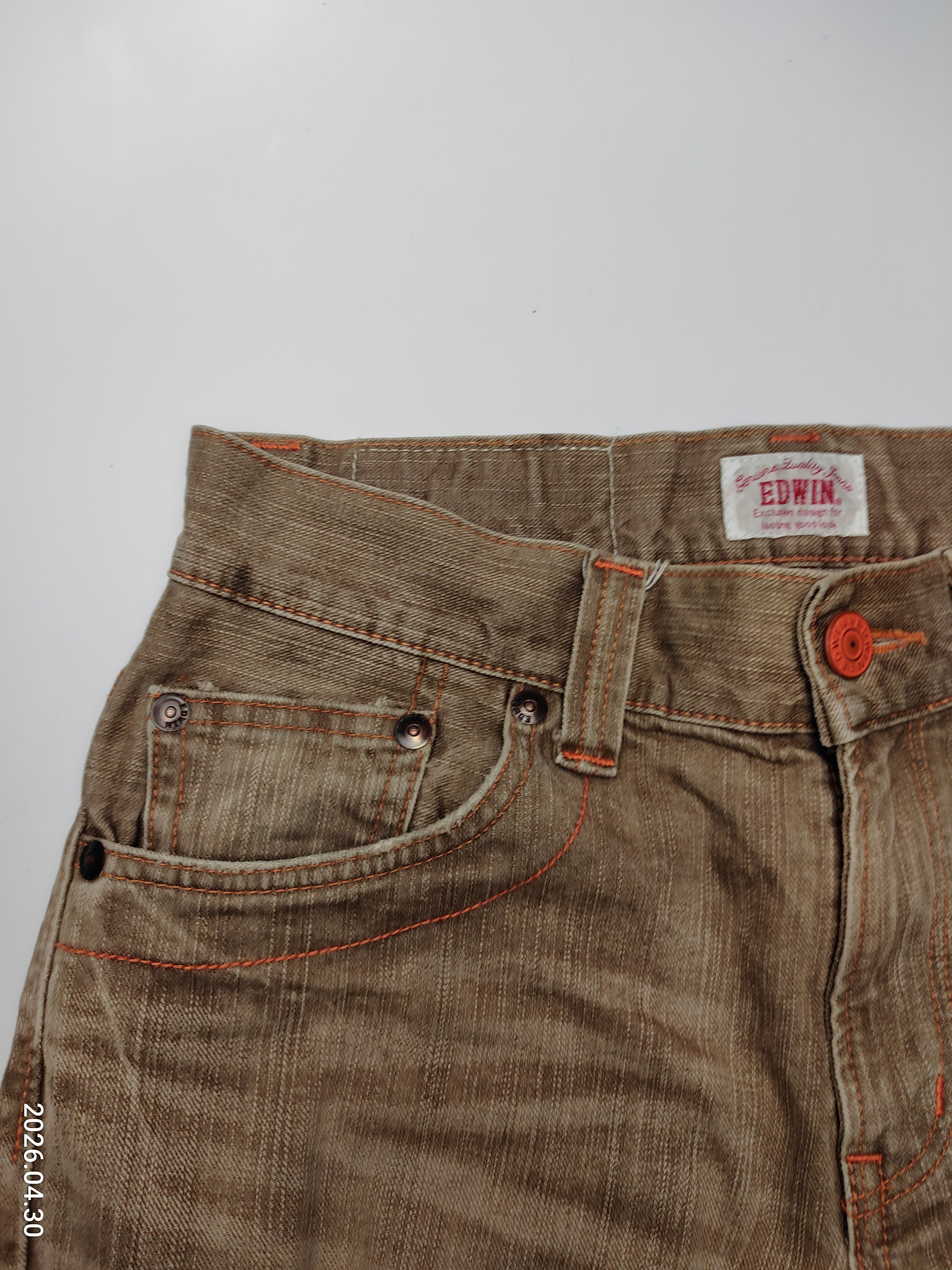 Edwin EDWIN EXCLUSIVE VINTAGE DISTRESS DENIM JEANS Size US 30 / EU 46 - 6 Thumbnail
