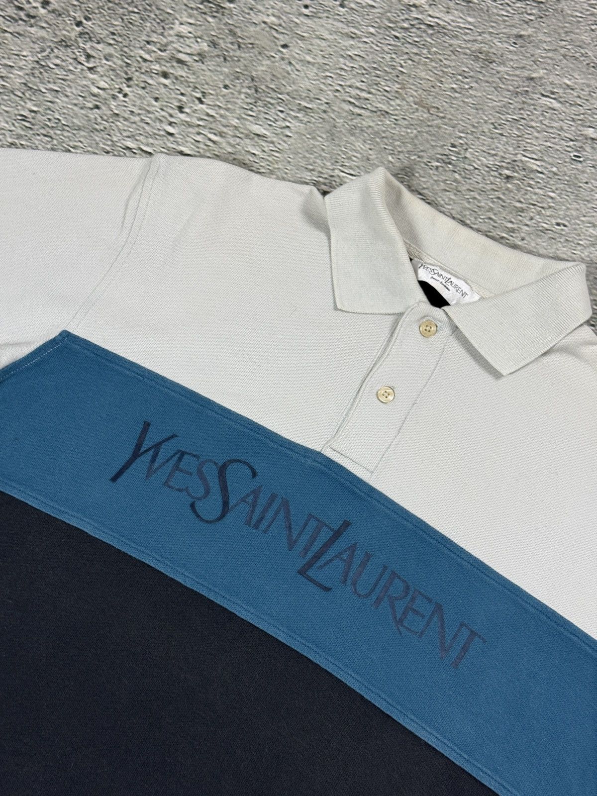 Yves Saint Laurent Yves Saint Laurent polo big logo T-shirt vintage Size US M / EU 48-50 / 2 - 2 Thumbnail