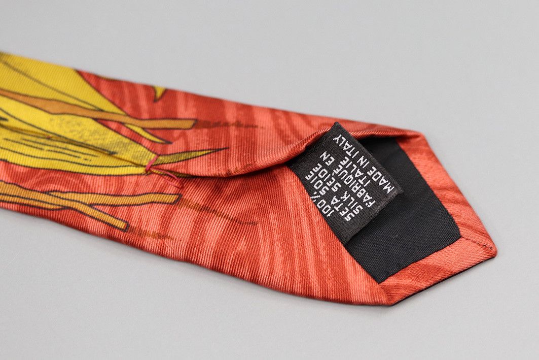 Hugo Boss × Vintage Vintage Hugo Boss Tie with Cranes Size ONE SIZE - 6 Thumbnail