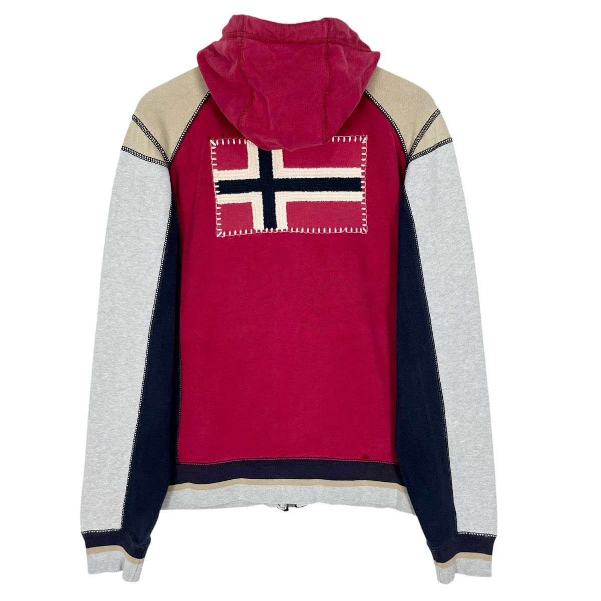 Napapijri Distressed Napapijri Zipper Hoodie Jacket Size US S / EU 44-46 / 1 - 9 Thumbnail