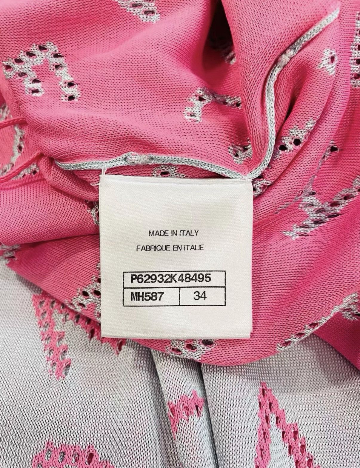 Chanel Chanel Classic Grey-Pink Embroidered Logo Long Cardigan J33 Size XS / US 0-2 / IT 36-38 - 6 Thumbnail
