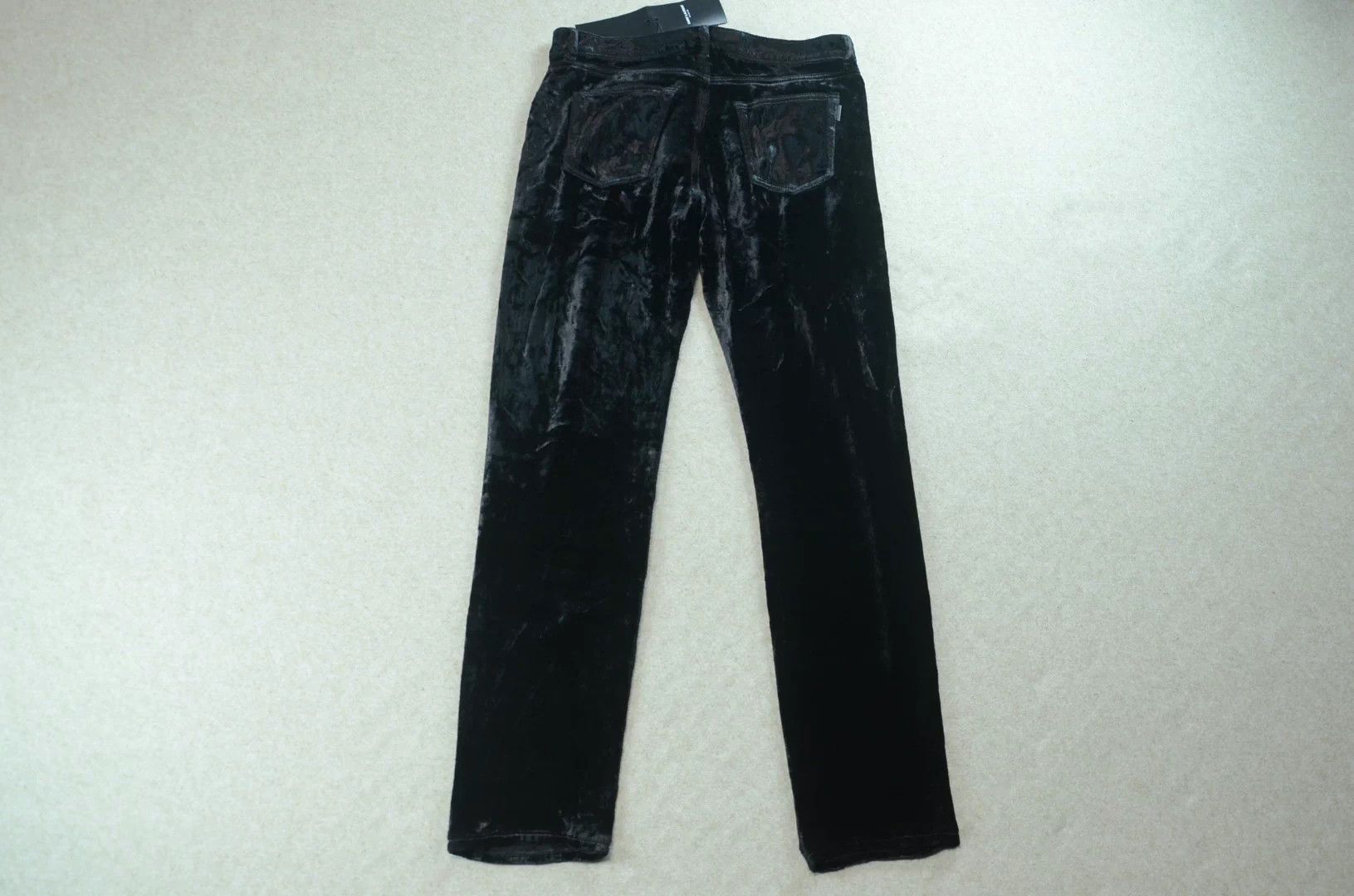 Saint Laurent Paris SLP Saint Laurent Black Runway Velvet Casual Pants Size US 31 - 2 Thumbnail