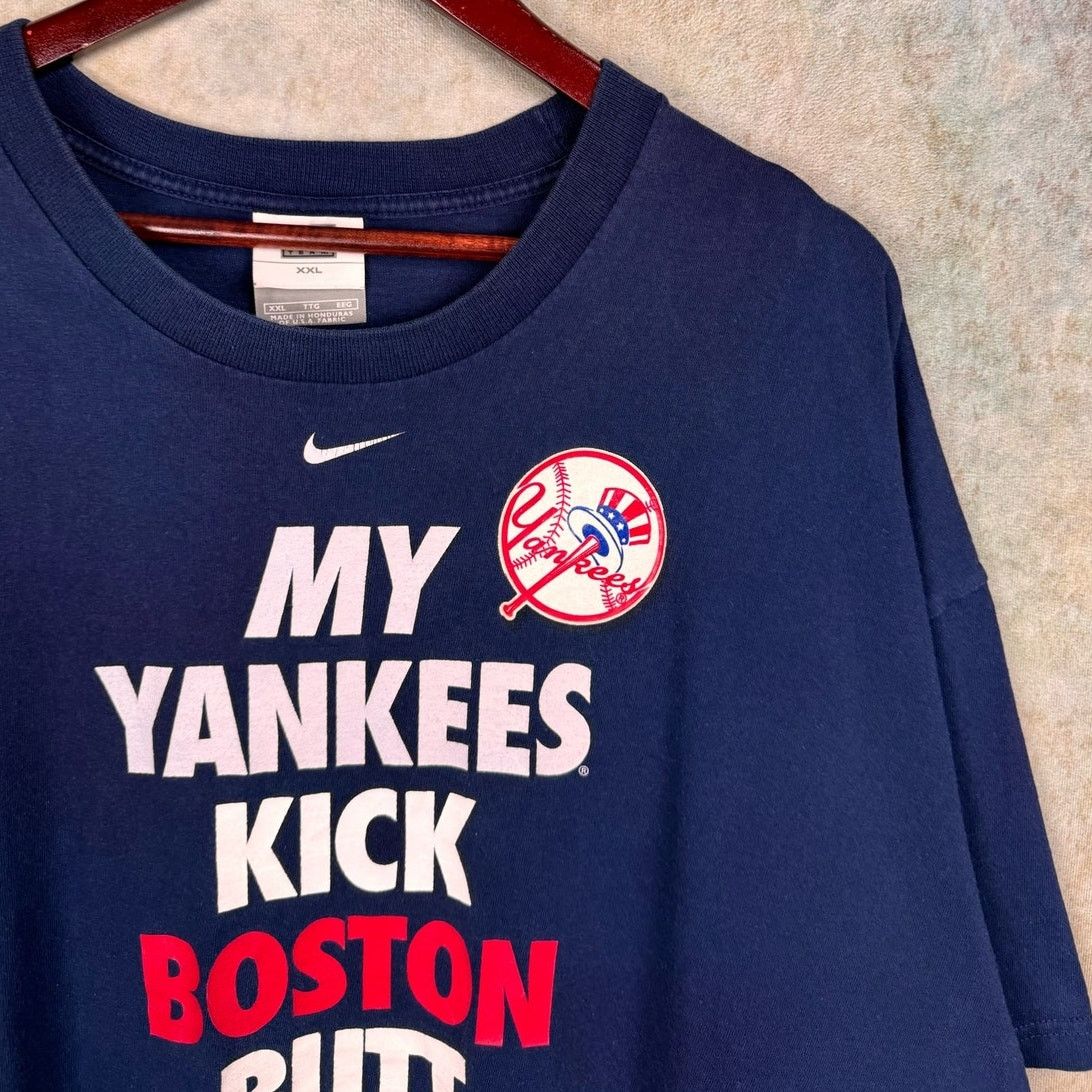 Nike × Vintage VTG Y2K Nike New York Yankees T Shirt XXL Blue MLB Baseball Size US XXL / EU 58 / 5 - 7 Thumbnail
