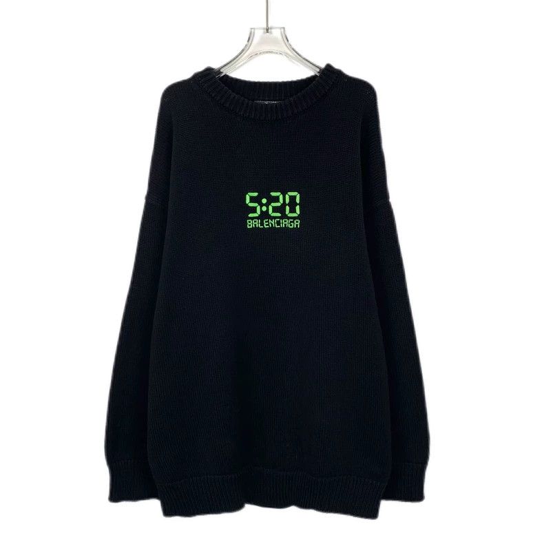Other Balenciaga Black monogram embroidered crew neck long sleev Size US L / EU 52-54 / 3 - 1 Thumbnail