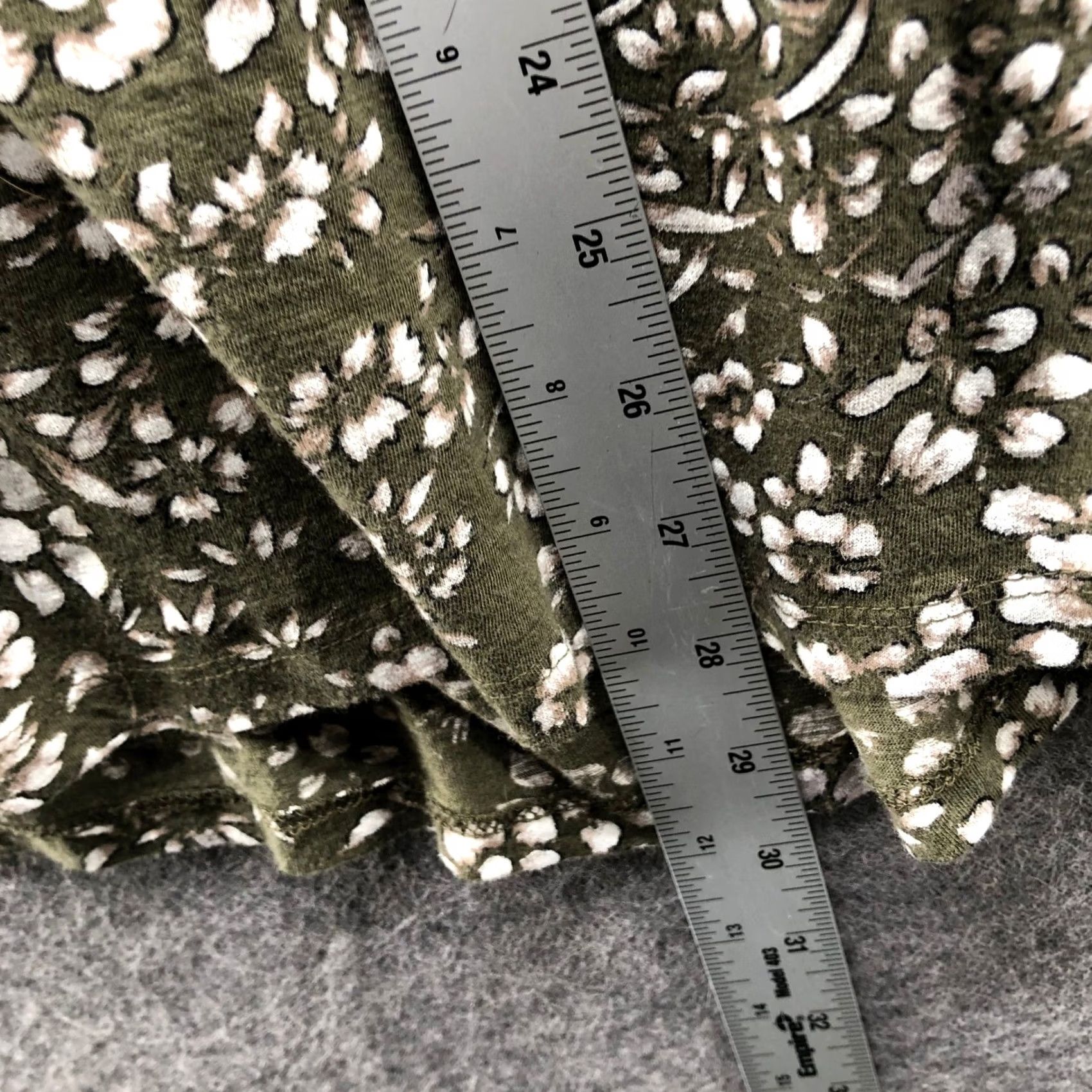 Lucky Brand Lucky Brand Long Sleeve Blouse Womens 3X Boho Floral Olive Green Embroidered Size XXL / US 16-18 / IT 52-54 - 7 Thumbnail