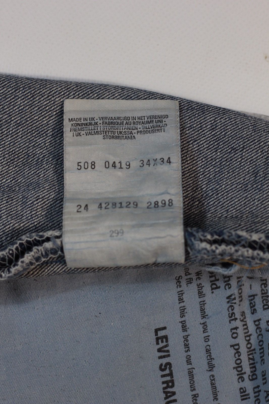 Levi's Vintage Clothing Vintage 1998 Levi’s 508 Denim Pants Made in UK Size US 34 / EU 50 - 11 Thumbnail